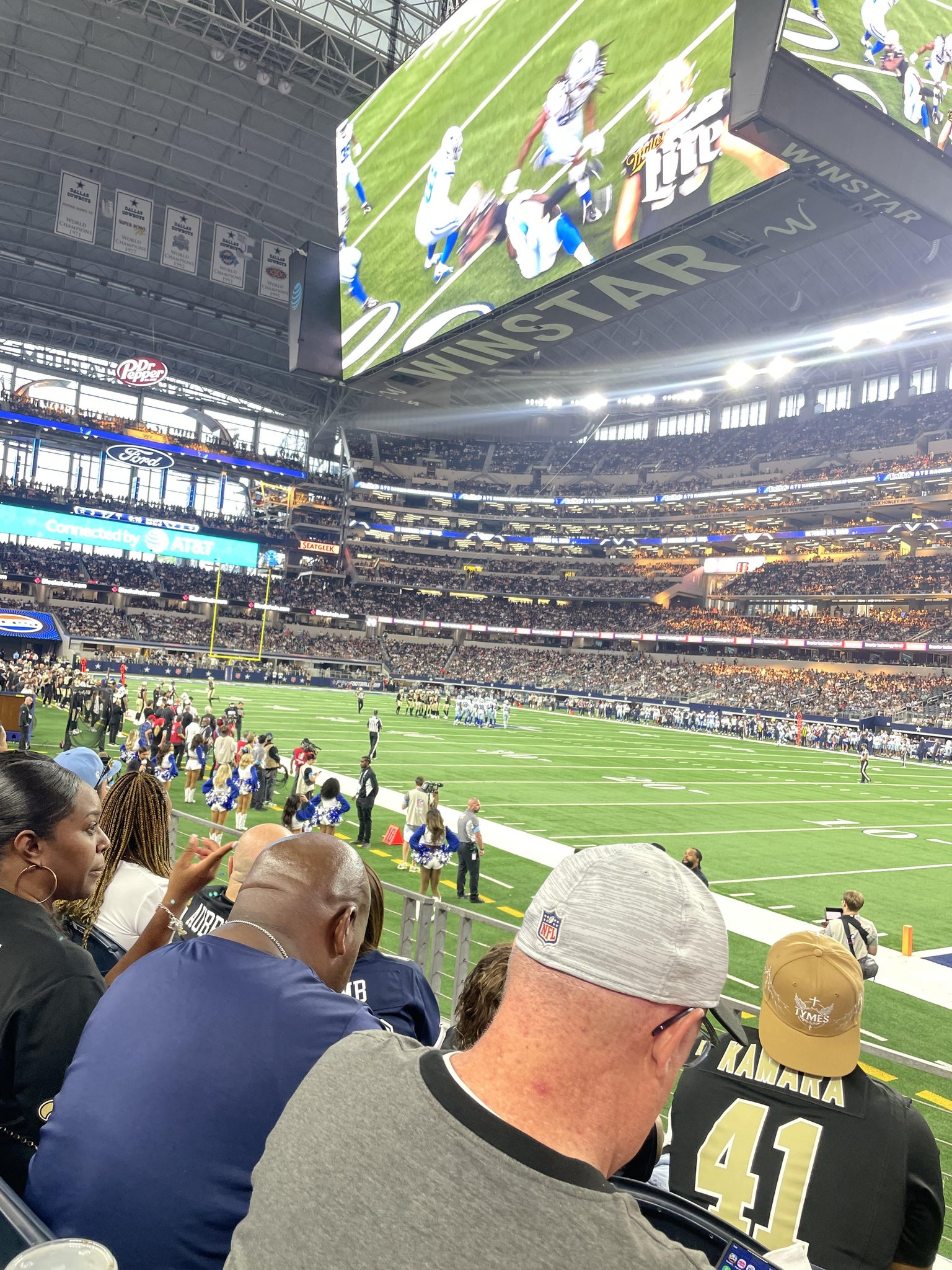 Real Fan View taken from Section 128 at AT&T Stadium by Veronica P
