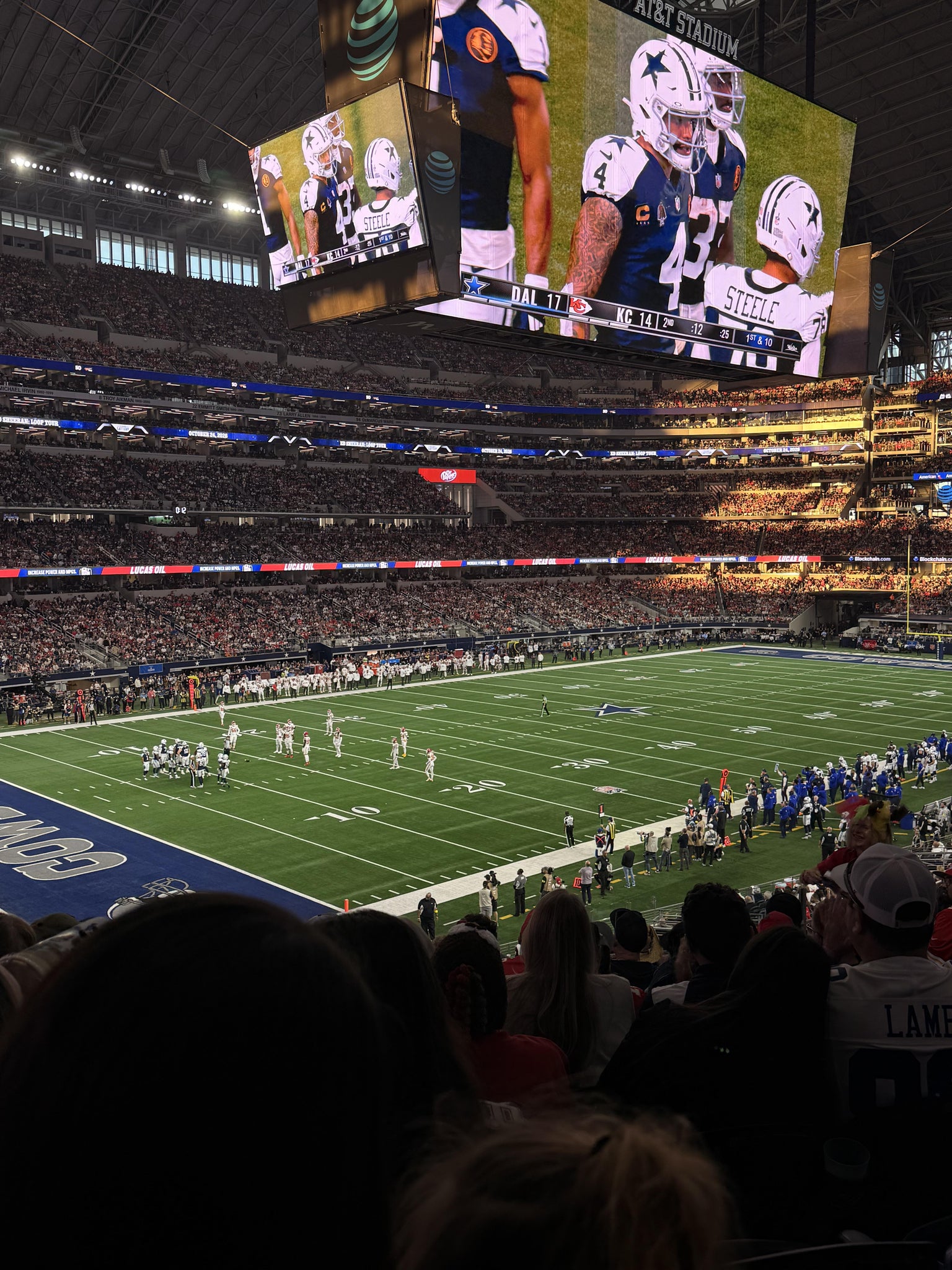 Real Fan View taken from Section 217 at AT&T Stadium by Emily E