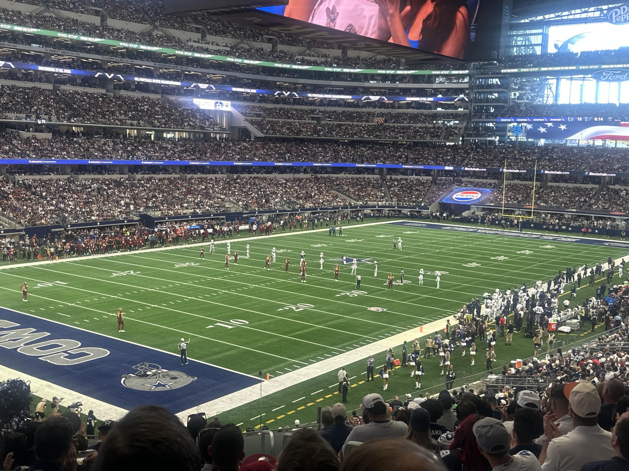 Real Fan View taken from Section 218 at AT&T Stadium by Erica O