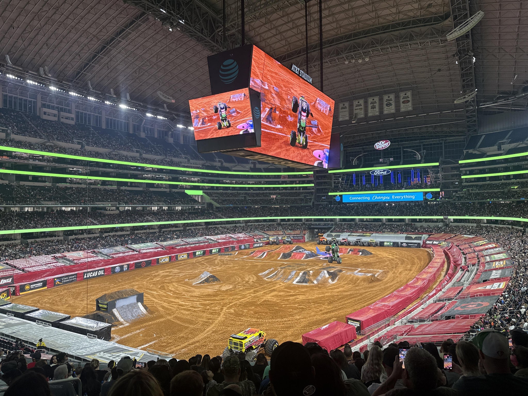 Real Fan View taken from Section 218 at AT&T Stadium by Christine P