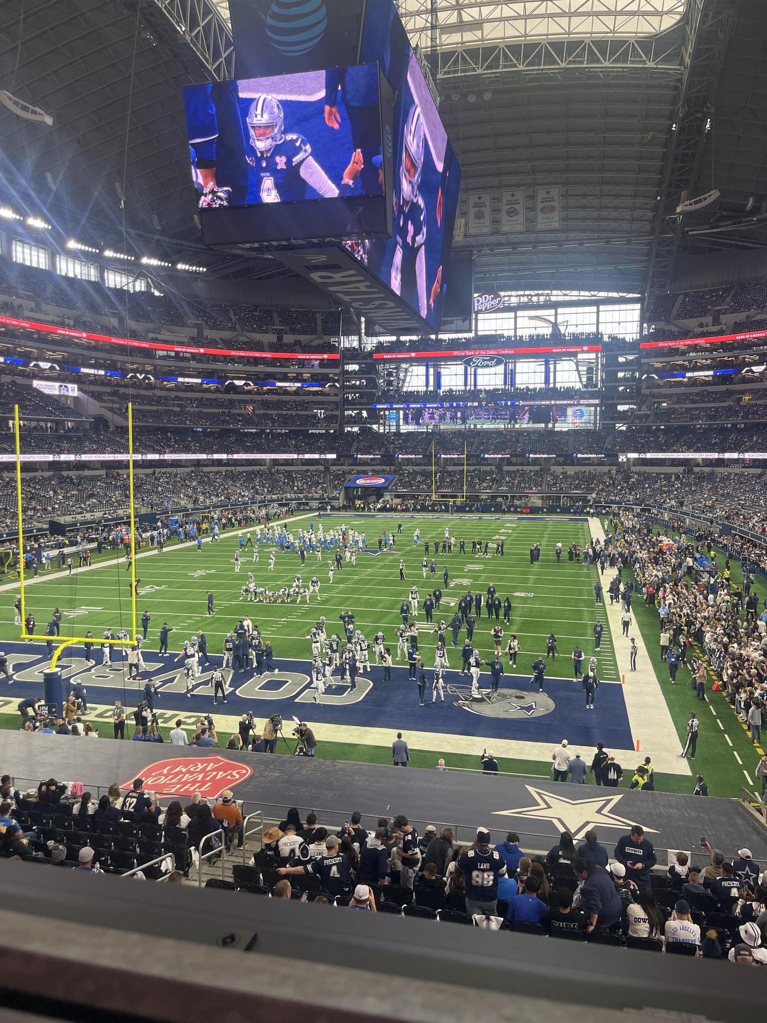 Real Fan View taken from Section 220 at AT&T Stadium by Sarah M