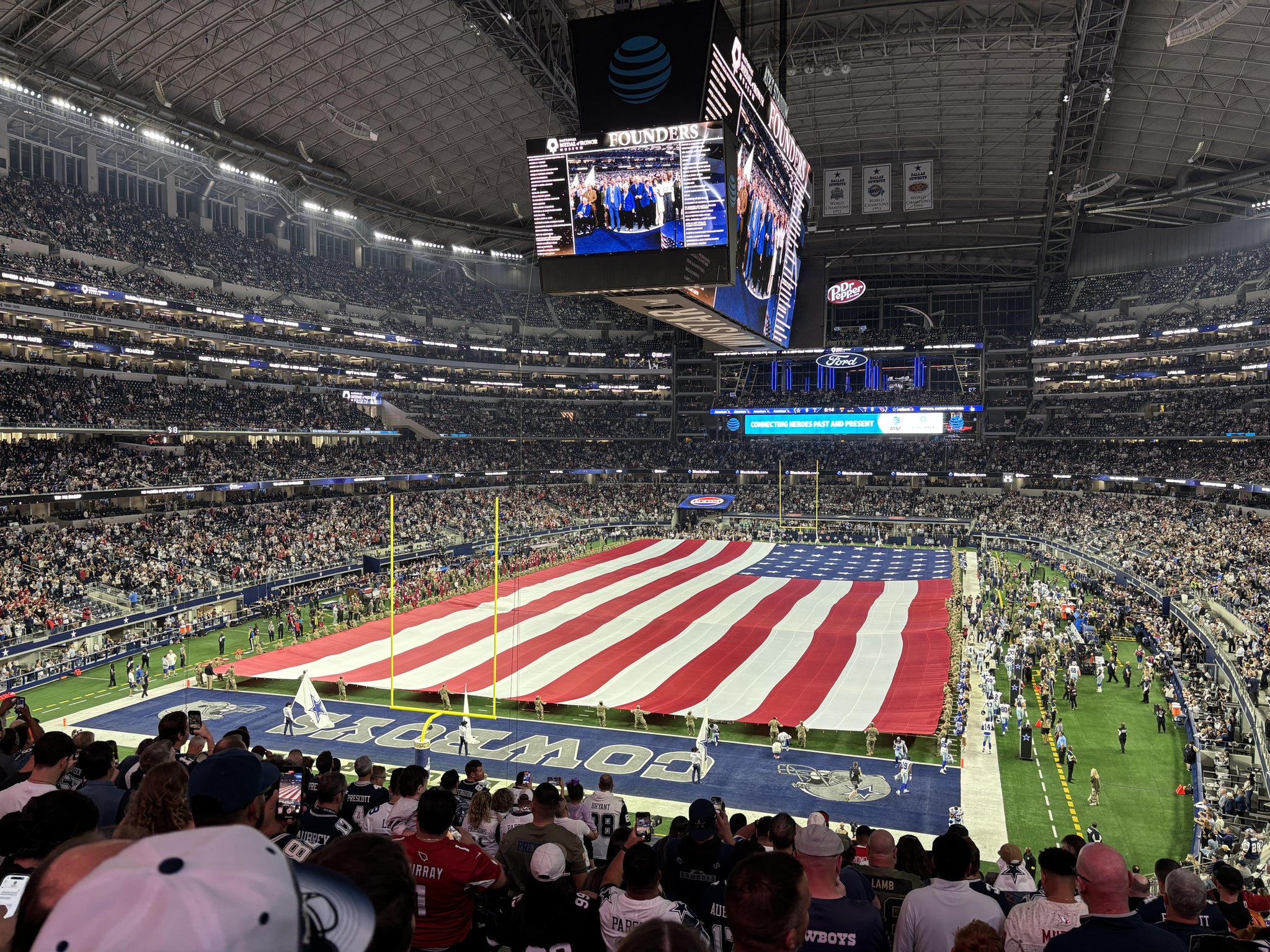 Real Fan View taken from Section 220 at AT&T Stadium by Pablo A