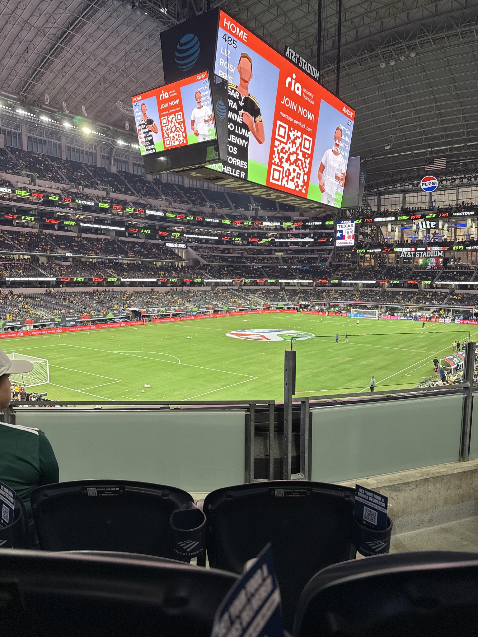 Real Fan View taken from Section 243 at AT&T Stadium by Richard S