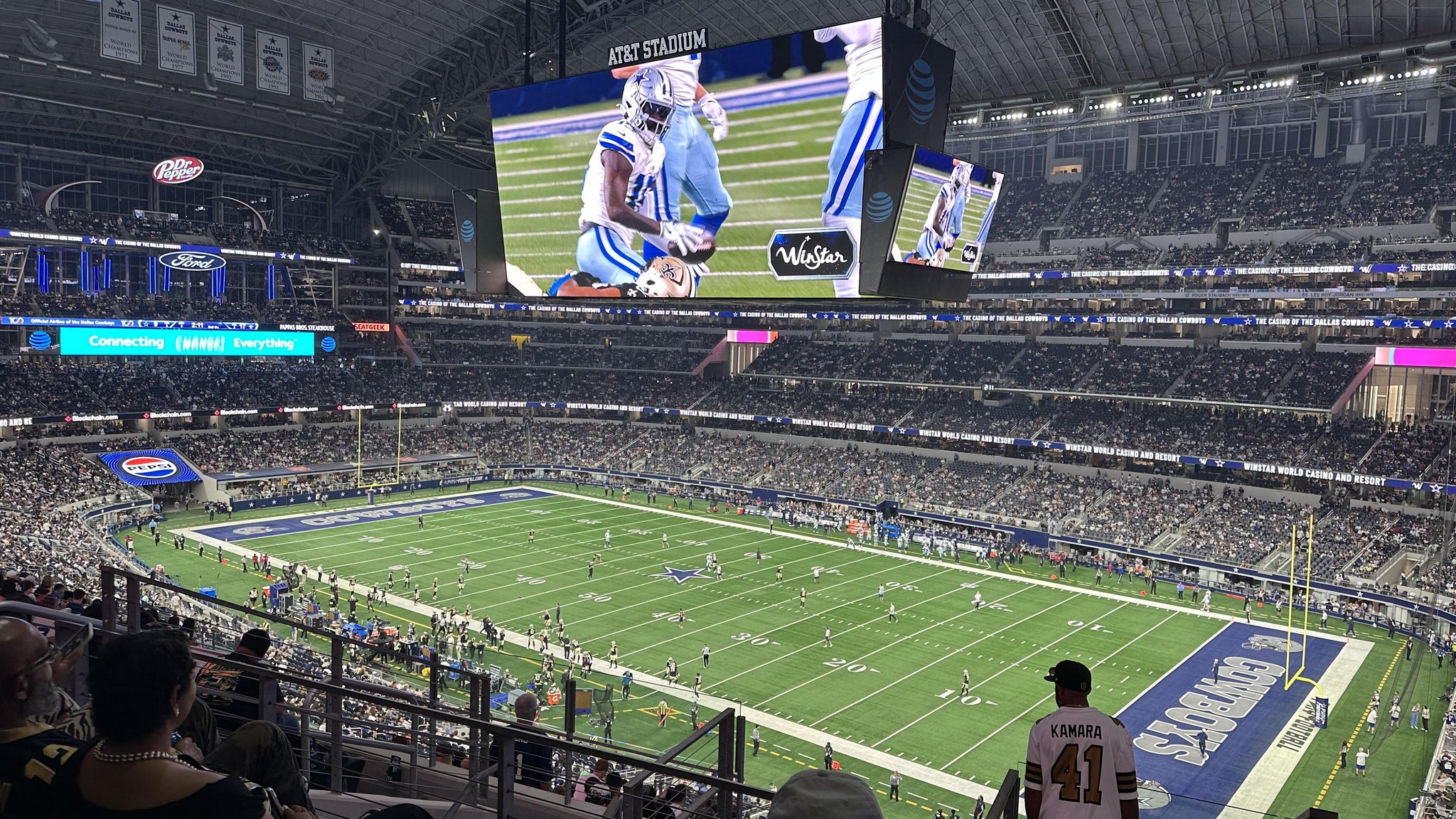 Real Fan View taken from Section 330 at AT&T Stadium by Katrina M