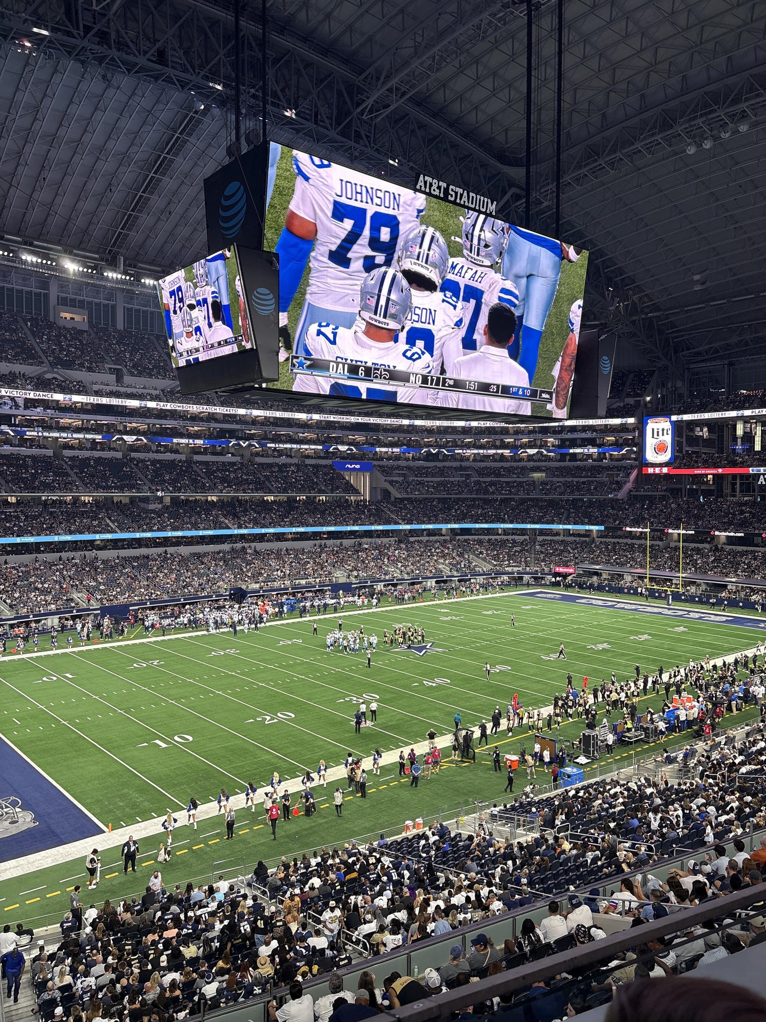 Real Fan View taken from Section 341 at AT&T Stadium by Ronald M