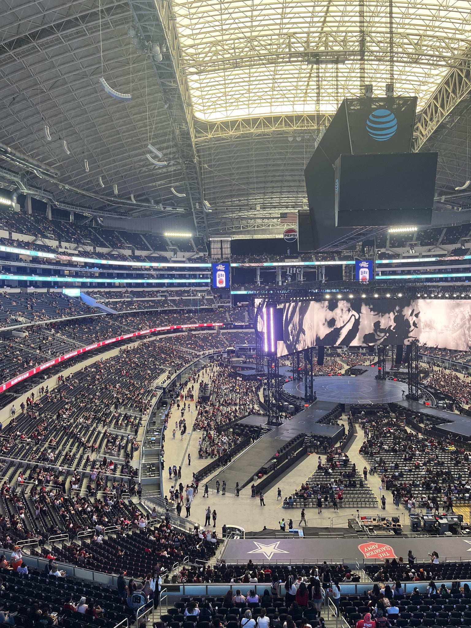 Real Fan View taken from Section 350 at AT&T Stadium by Roxanne W
