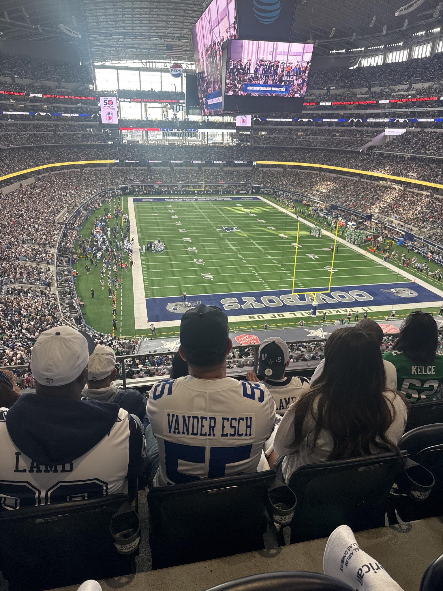 Real Fan View taken from Section 350 at AT&T Stadium by Michael L