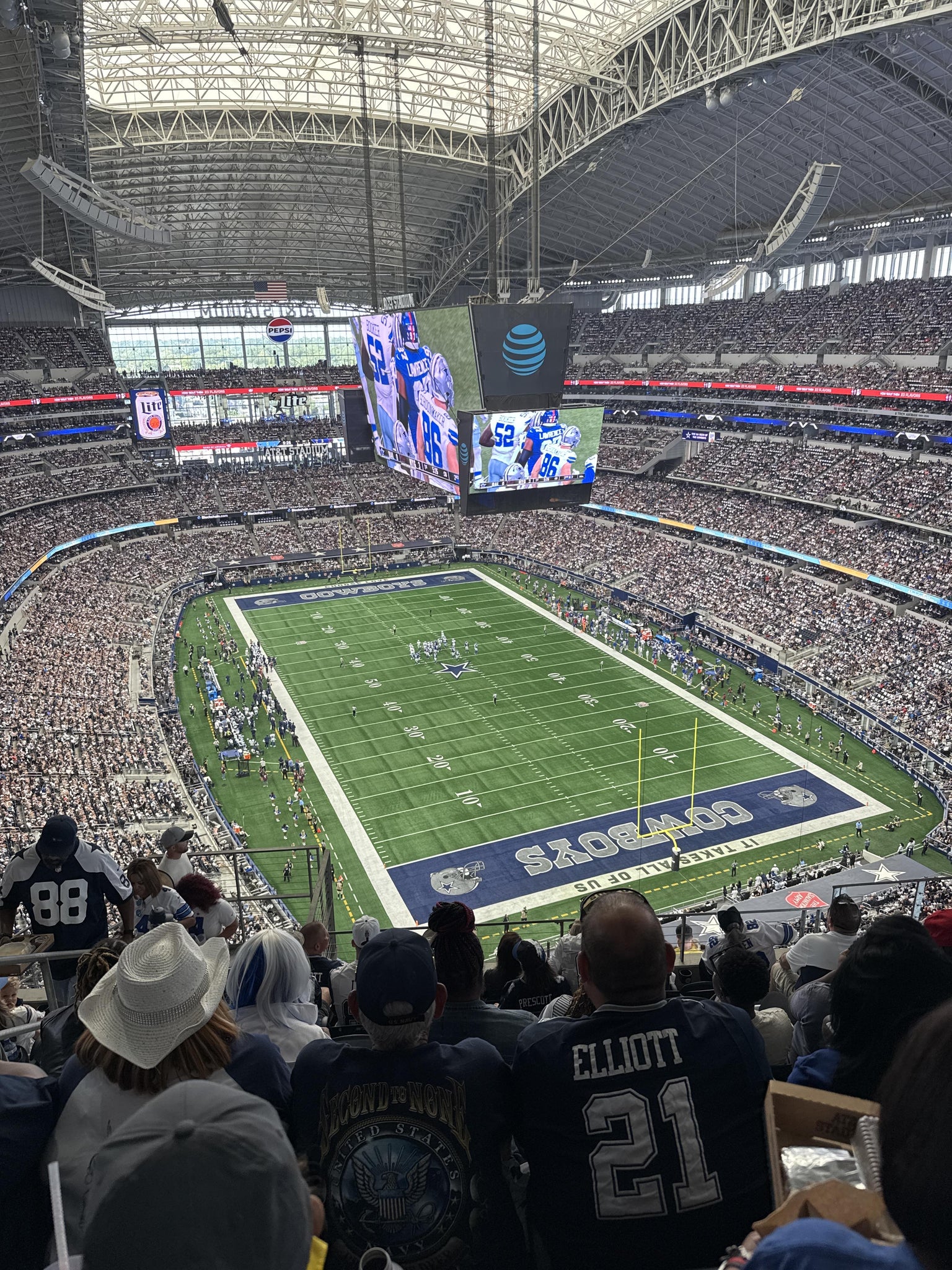 Real Fan View taken from Section 401 at AT&T Stadium by Duffy S