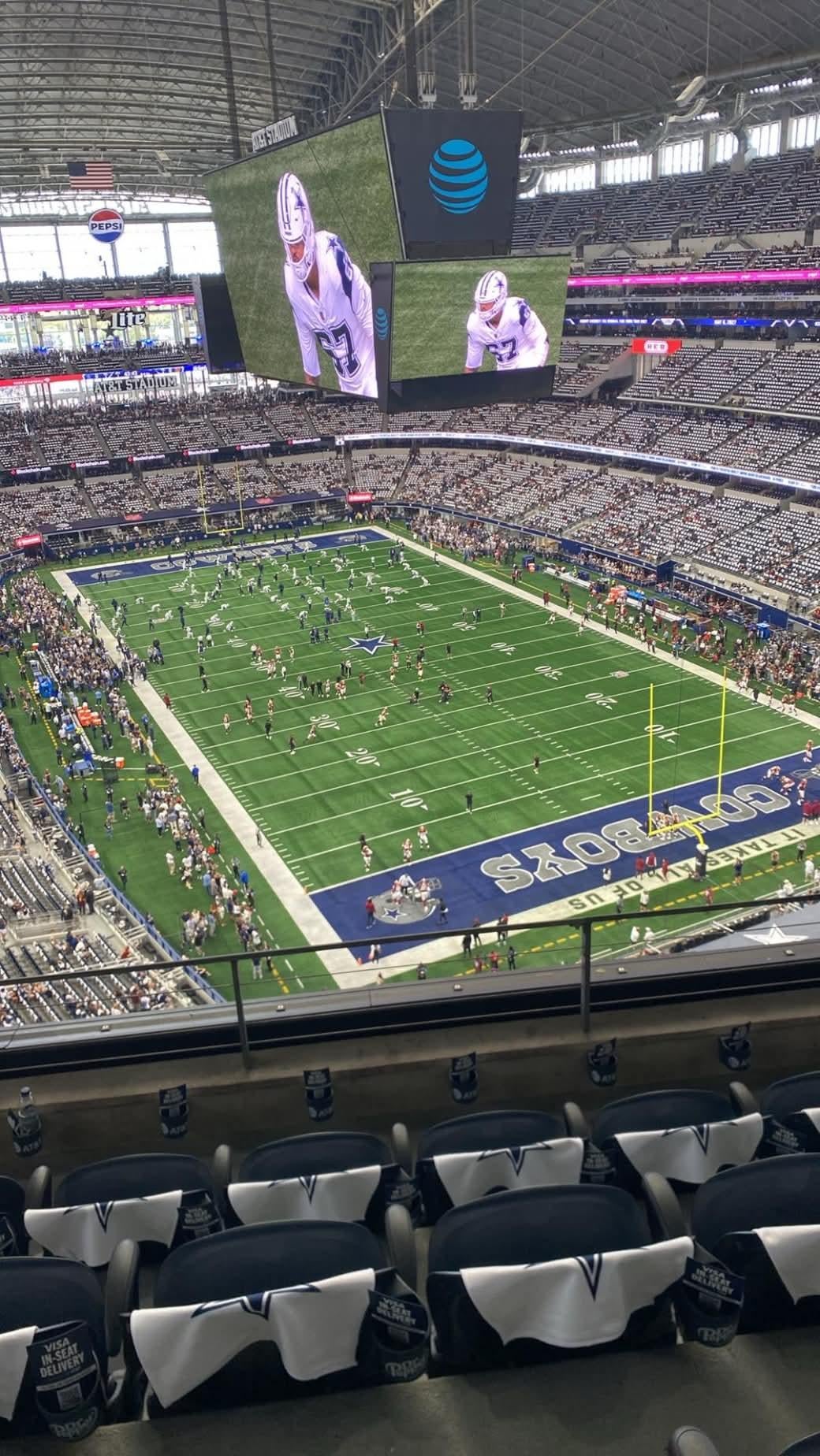 Real Fan View taken from Section 401 at AT&T Stadium by Carlos J