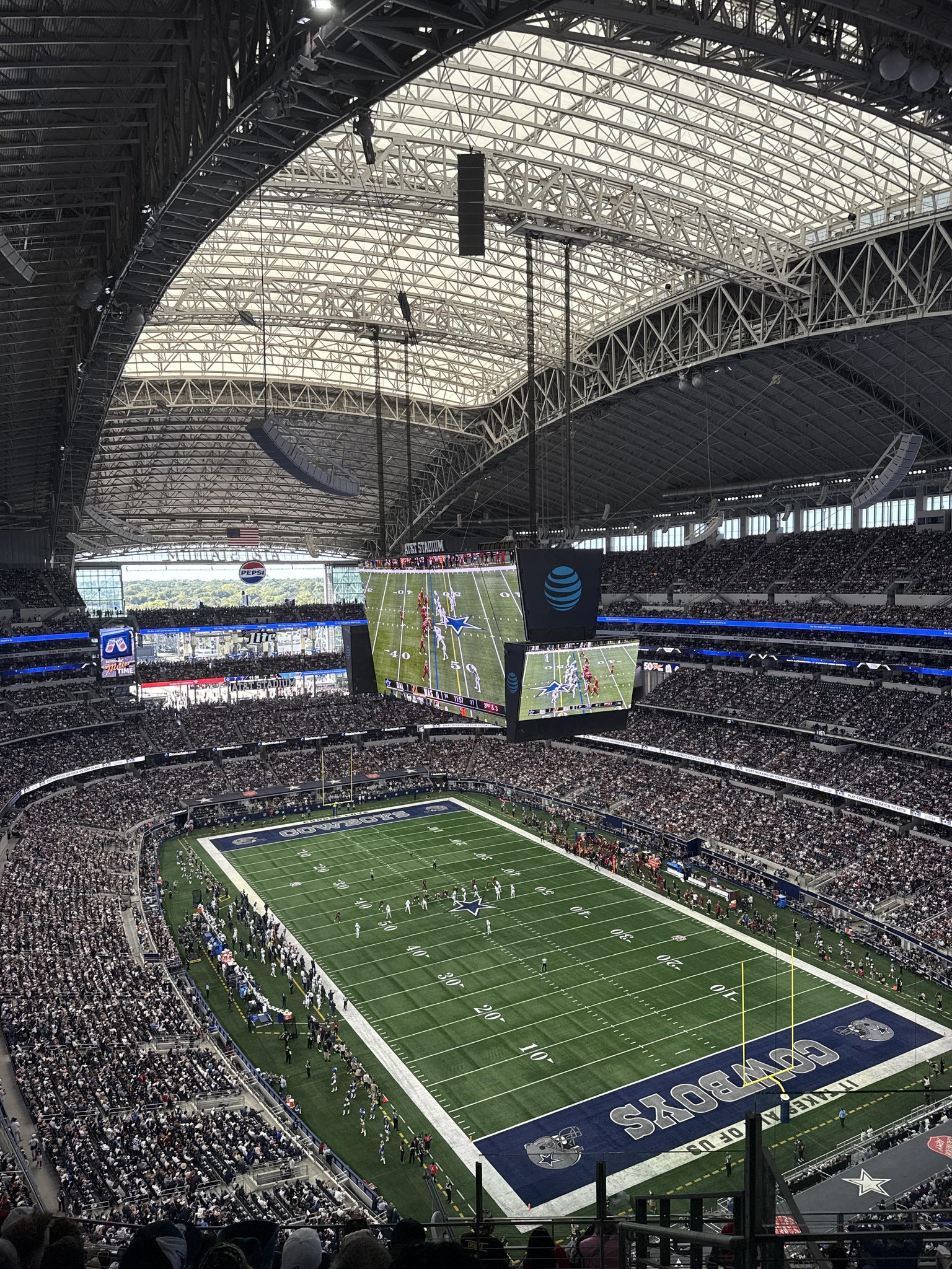 Real Fan View taken from Section 403 at AT&T Stadium by Adriana A
