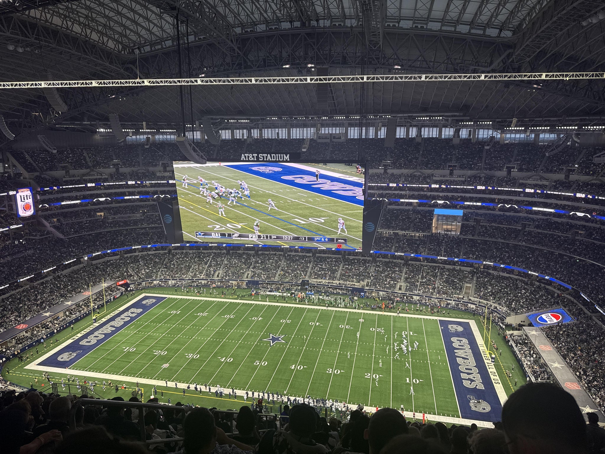 Real Fan View taken from Section 410 at AT&T Stadium by Andrew M
