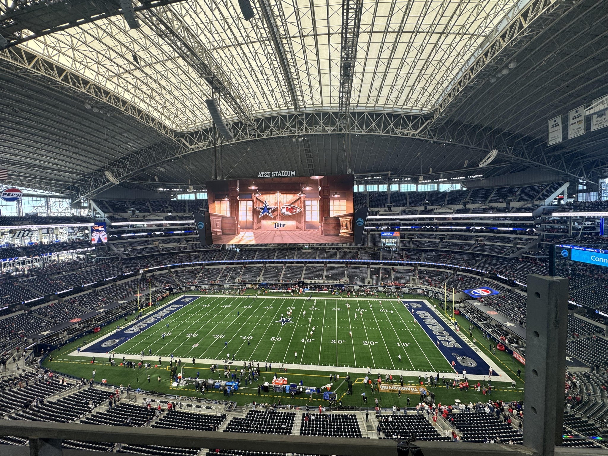 Real Fan View taken from Section 411 at AT&T Stadium by Tyza G