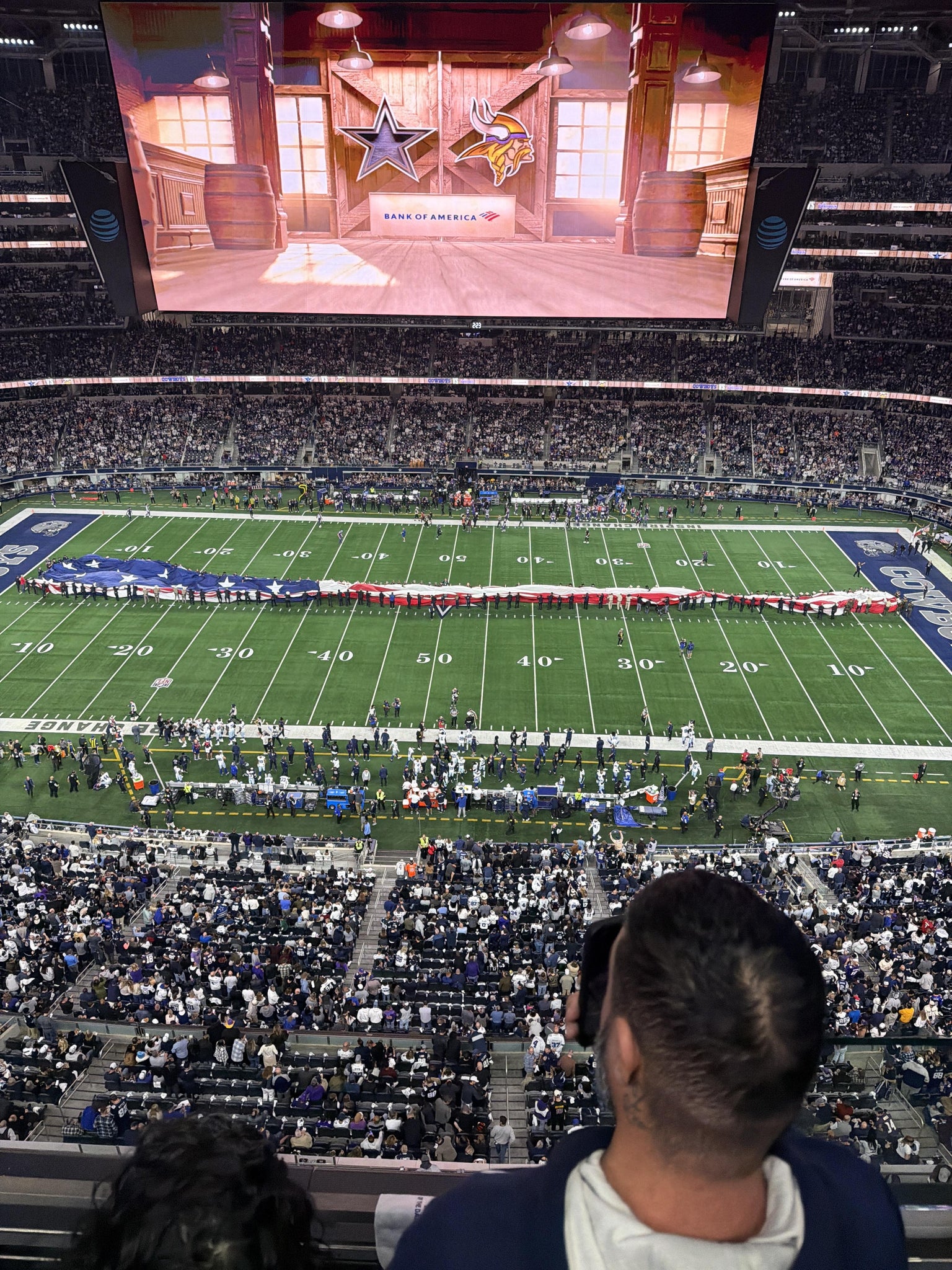 Real Fan View taken from Section 412 at AT&T Stadium by Michael E