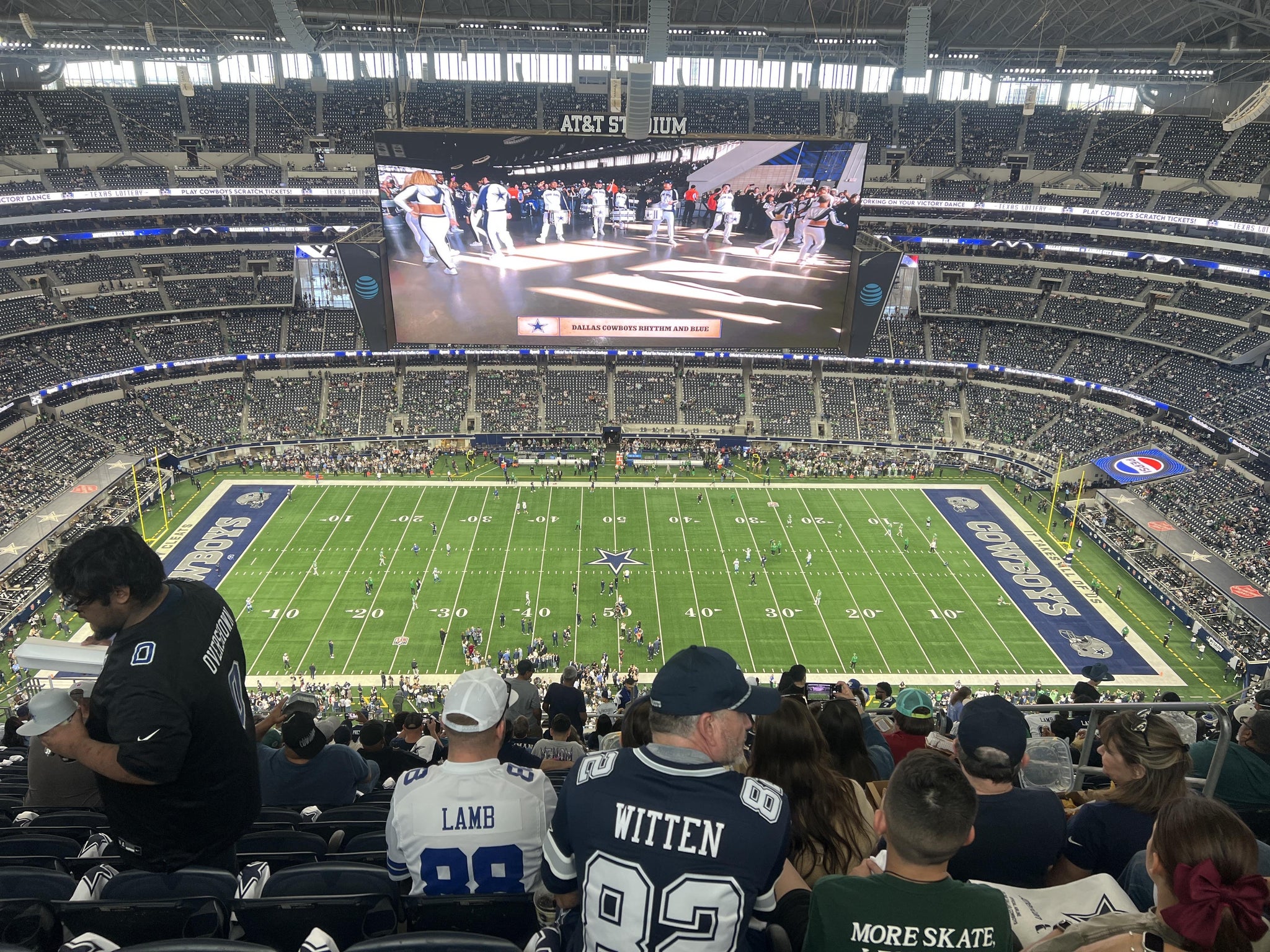 Real Fan View taken from Section 413 at AT&T Stadium by Kiara H