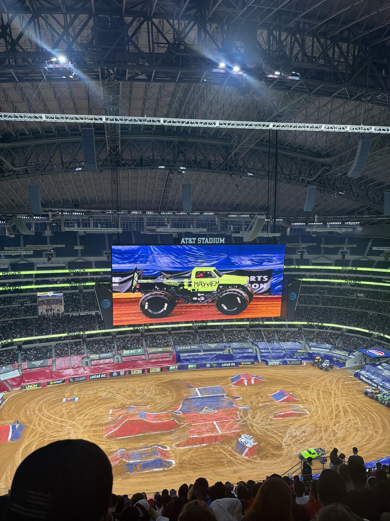 Real Fan View taken from Section 414 at AT&T Stadium by Brenda J
