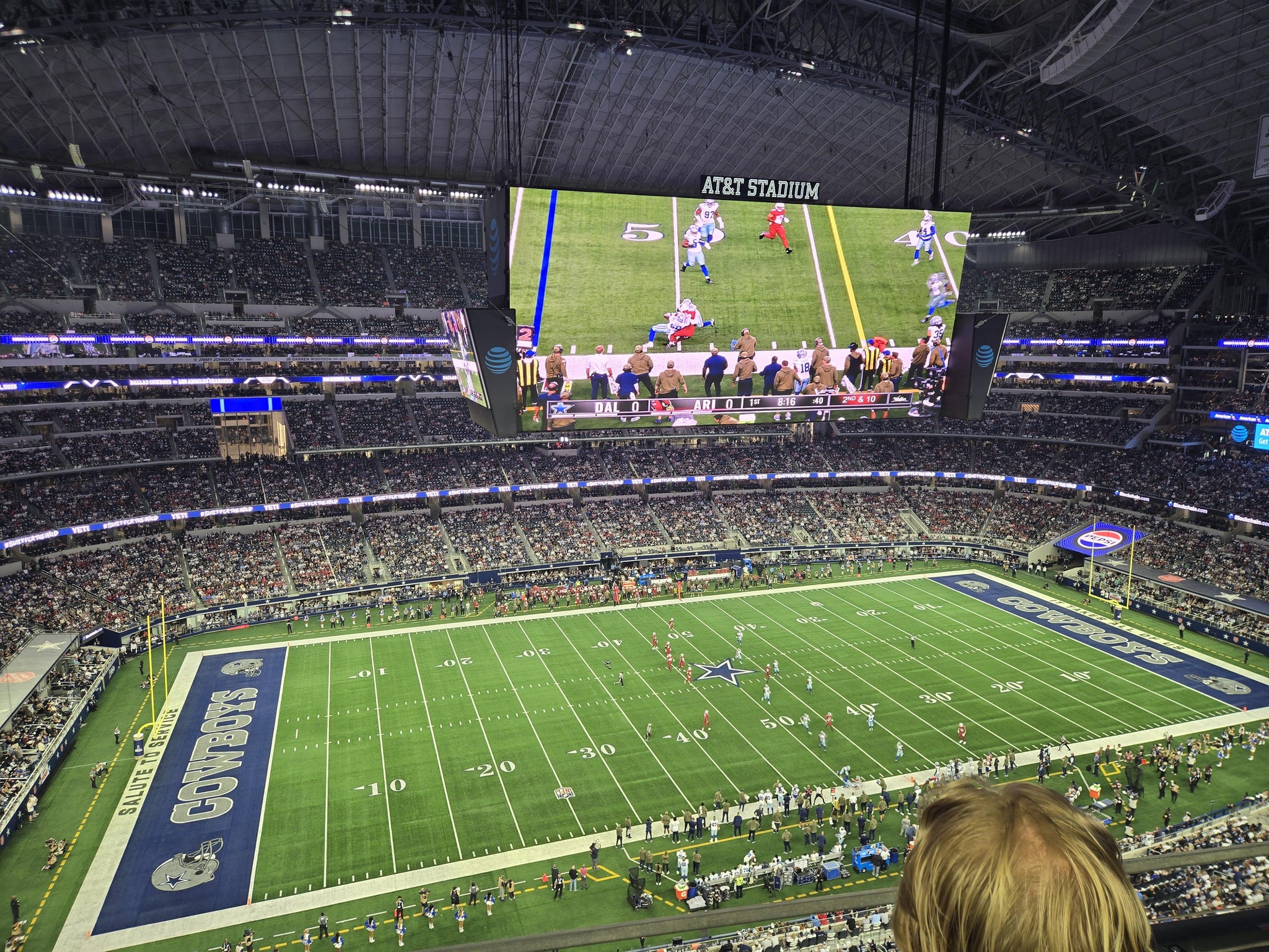 Real Fan View taken from Section 415 at AT&T Stadium by Dustin B