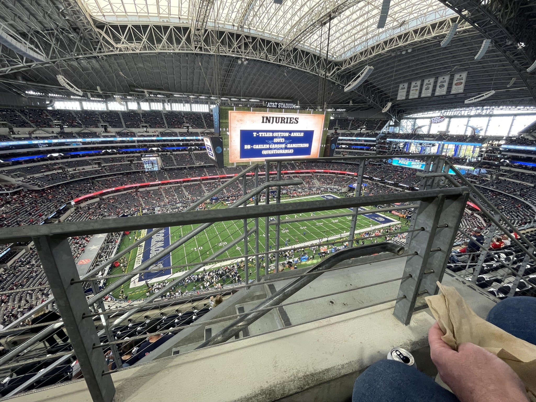 Real Fan View taken from Section 416 at AT&T Stadium by Jael C