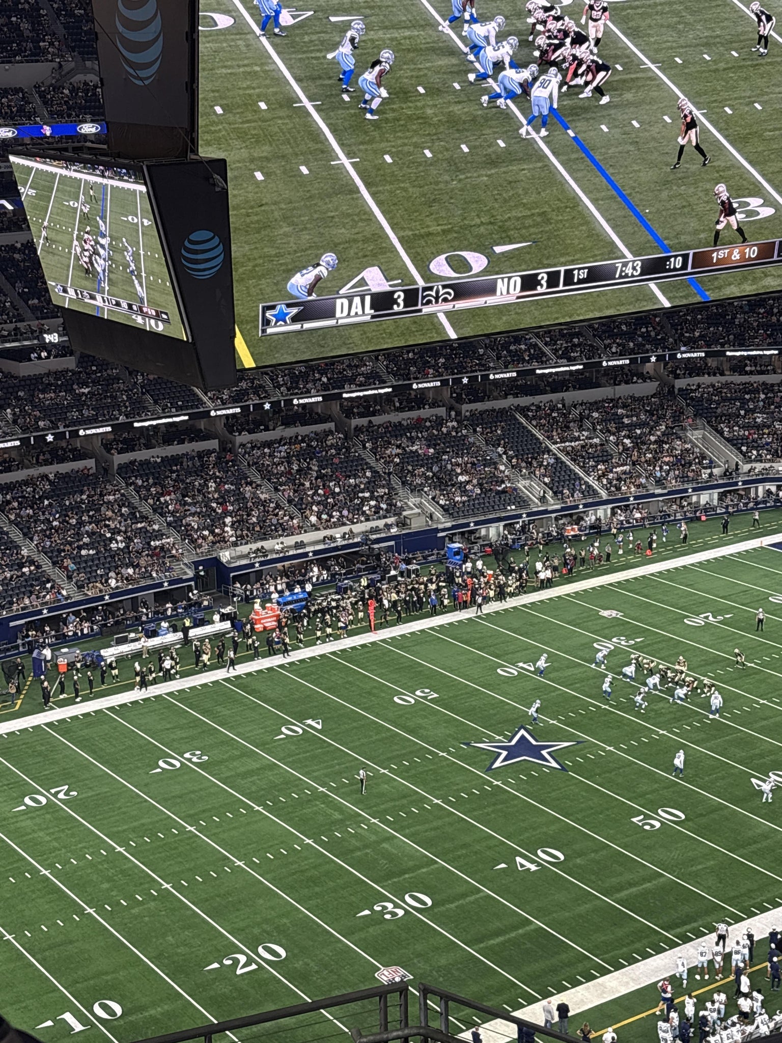 Real Fan View taken from Section 418 at AT&T Stadium by Norma L