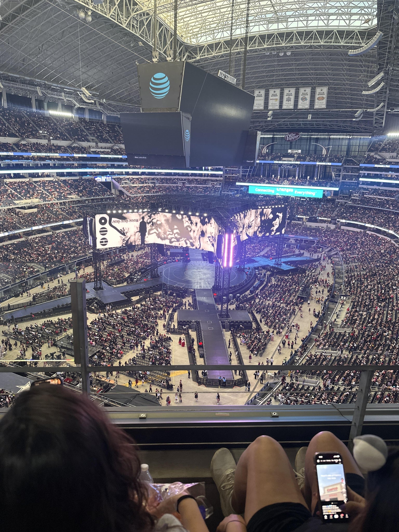 Real Fan View taken from Section 422 at AT&T Stadium by Emily B