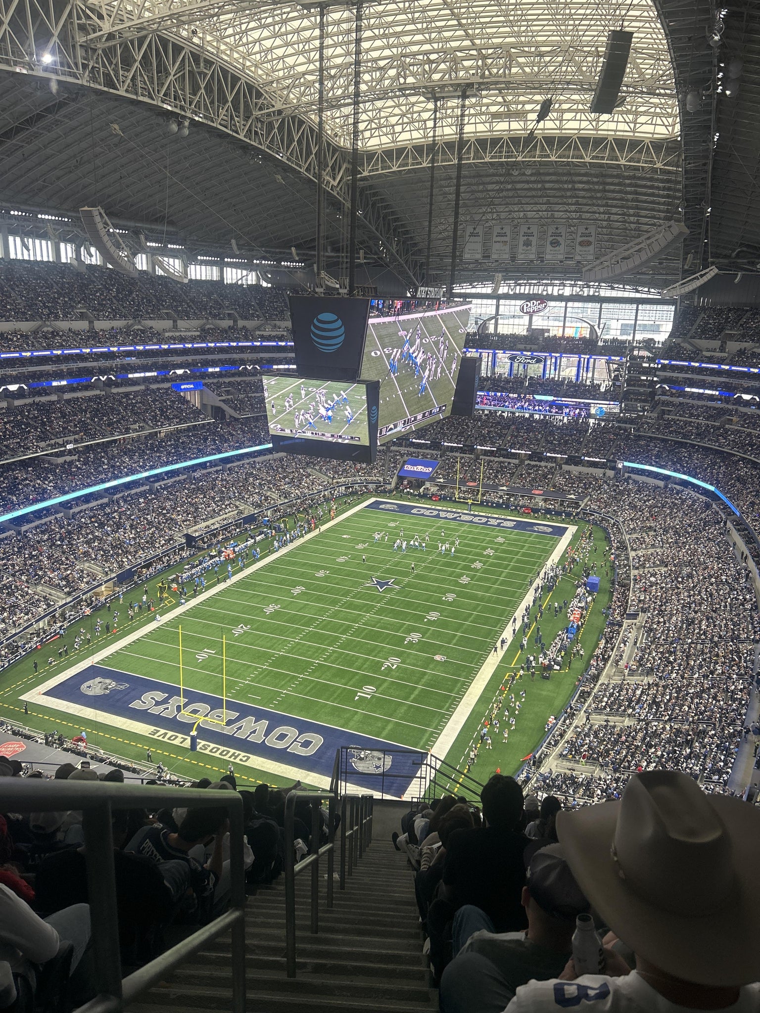 Real Fan View taken from Section 423 at AT&T Stadium by Chela S