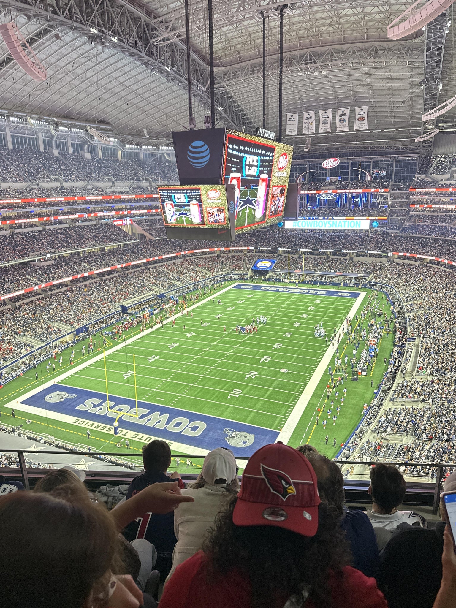Real Fan View taken from Section 423 at AT&T Stadium by Nicholas P
