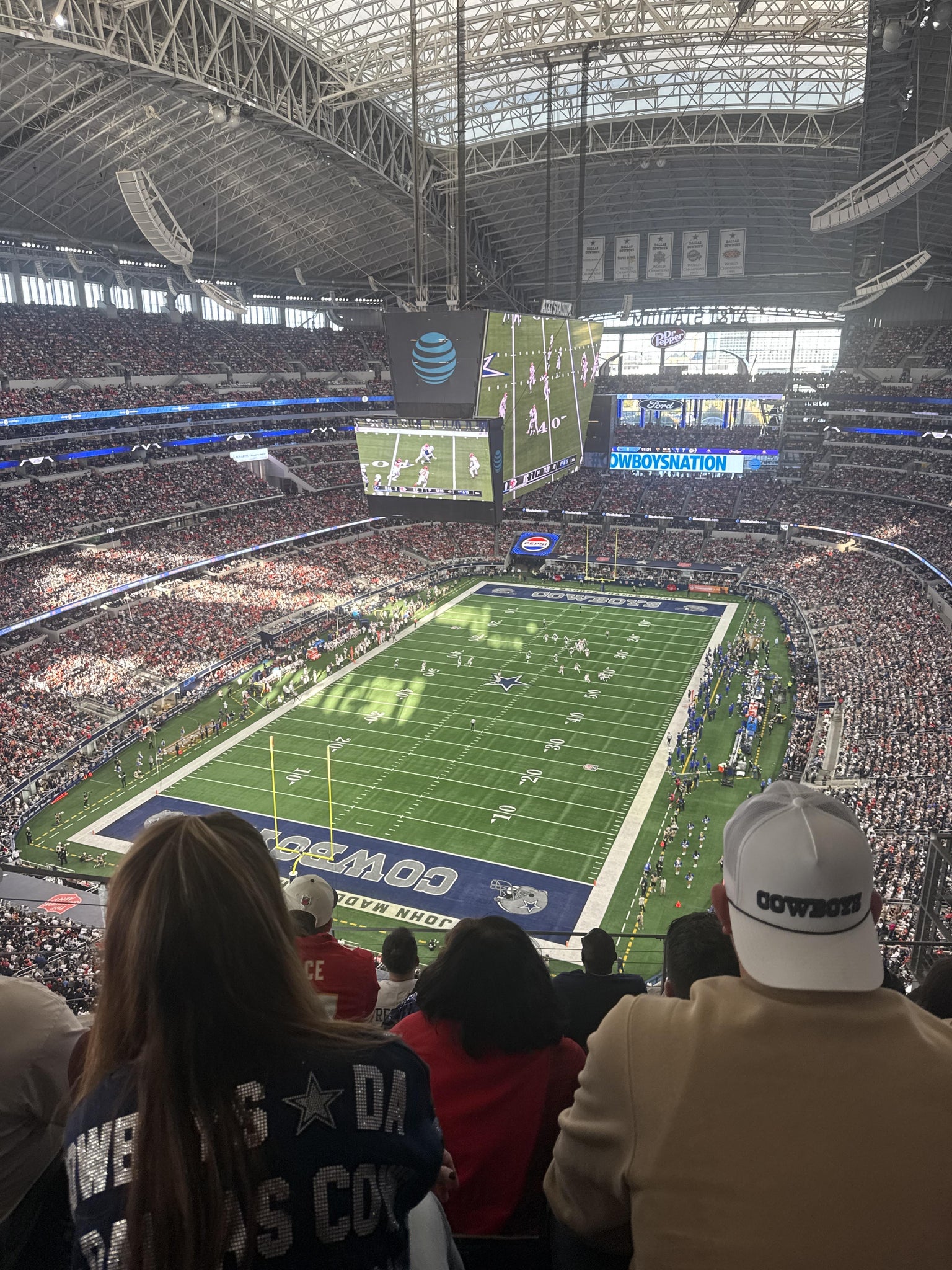 Real Fan View taken from Section 424 at AT&T Stadium by Maria S