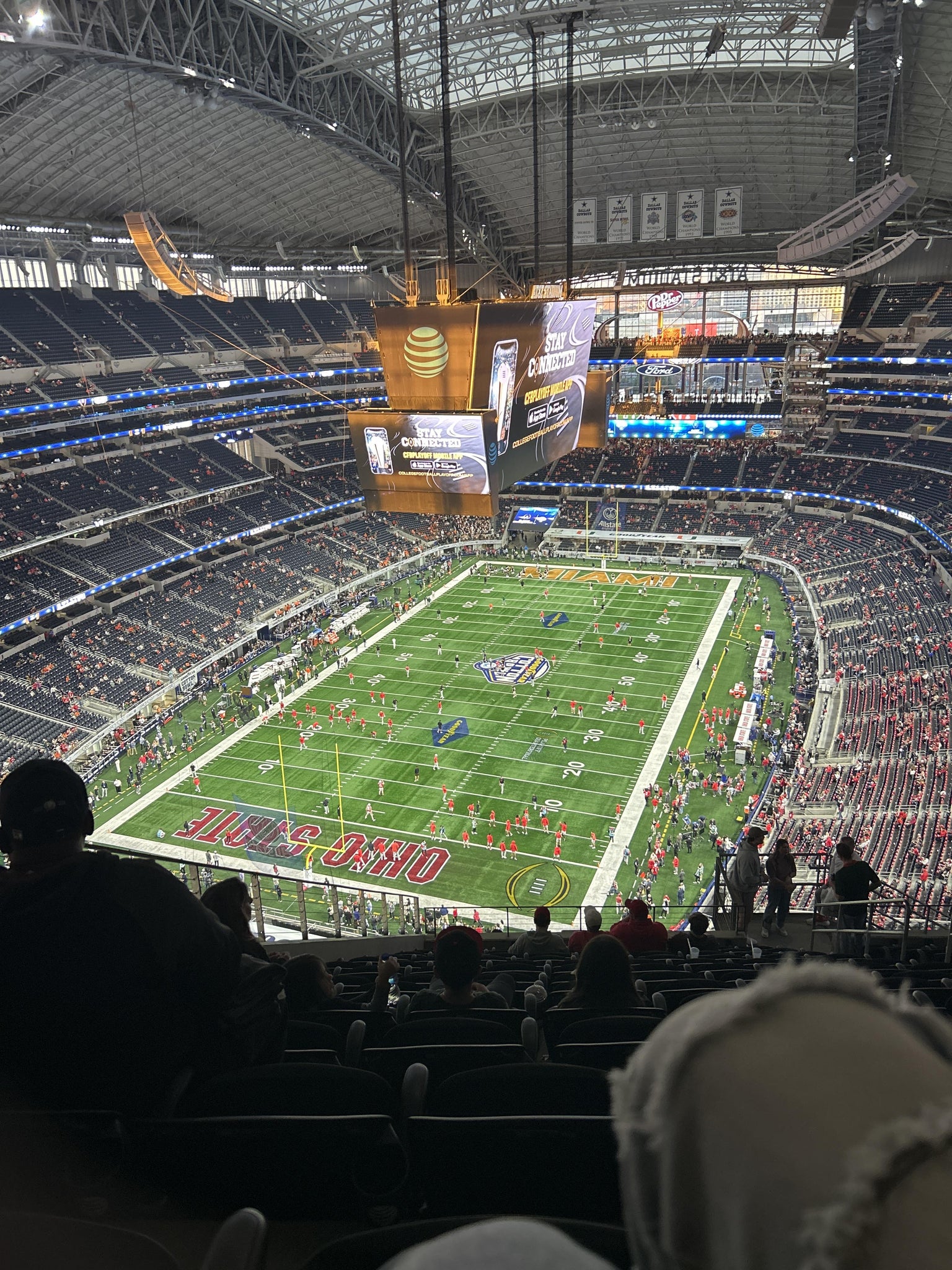 Real Fan View taken from Section 424 at AT&T Stadium by Kala P