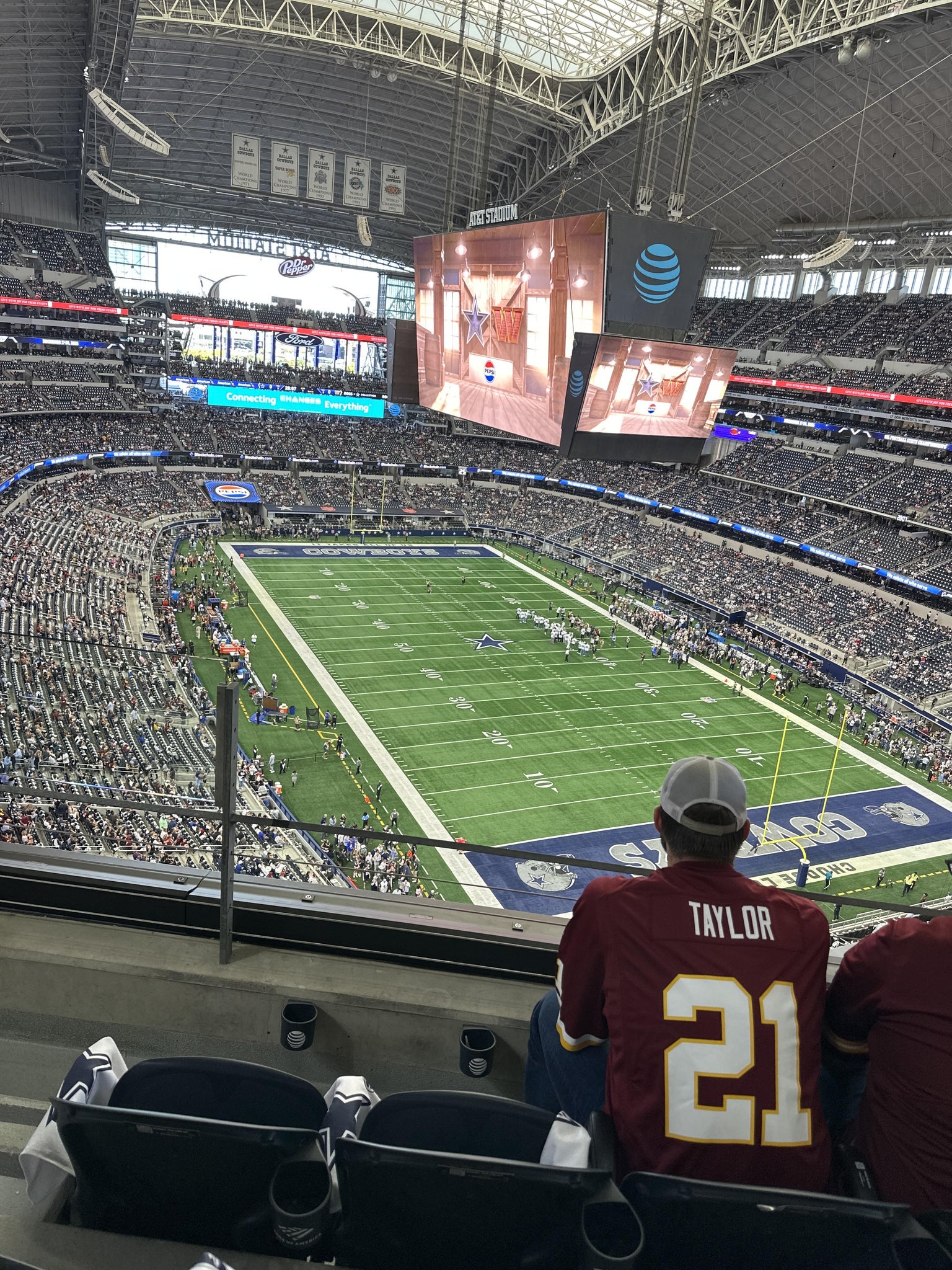 Real Fan View taken from Section 433 at AT&T Stadium by Scott U