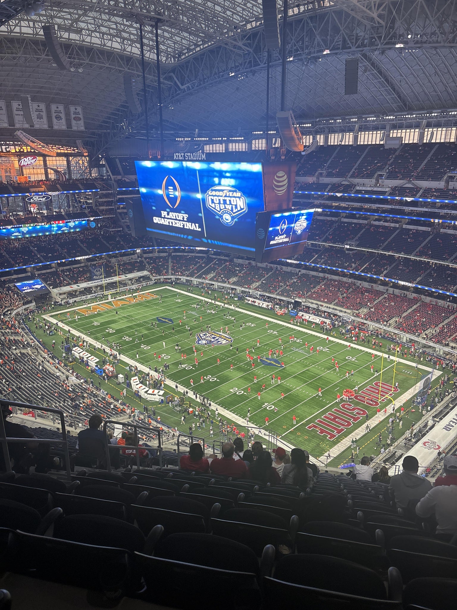 Real Fan View taken from Section 435 at AT&T Stadium by Nick C