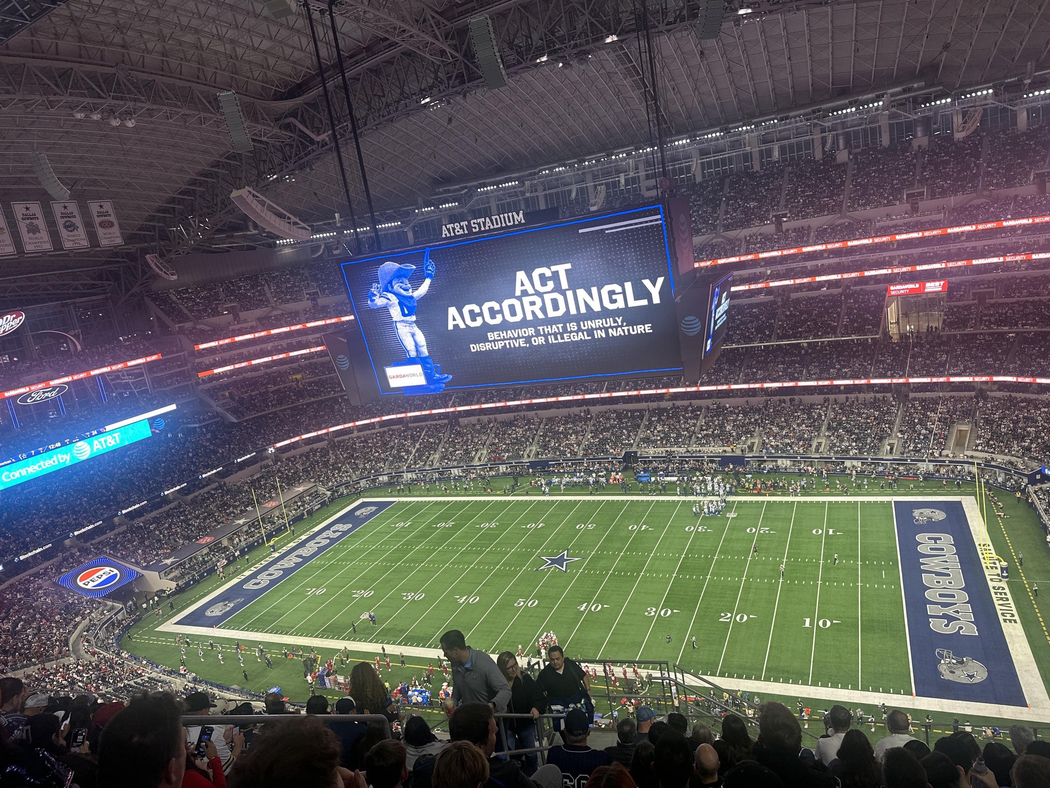 Real Fan View taken from Section 439 at AT&T Stadium by Brad T