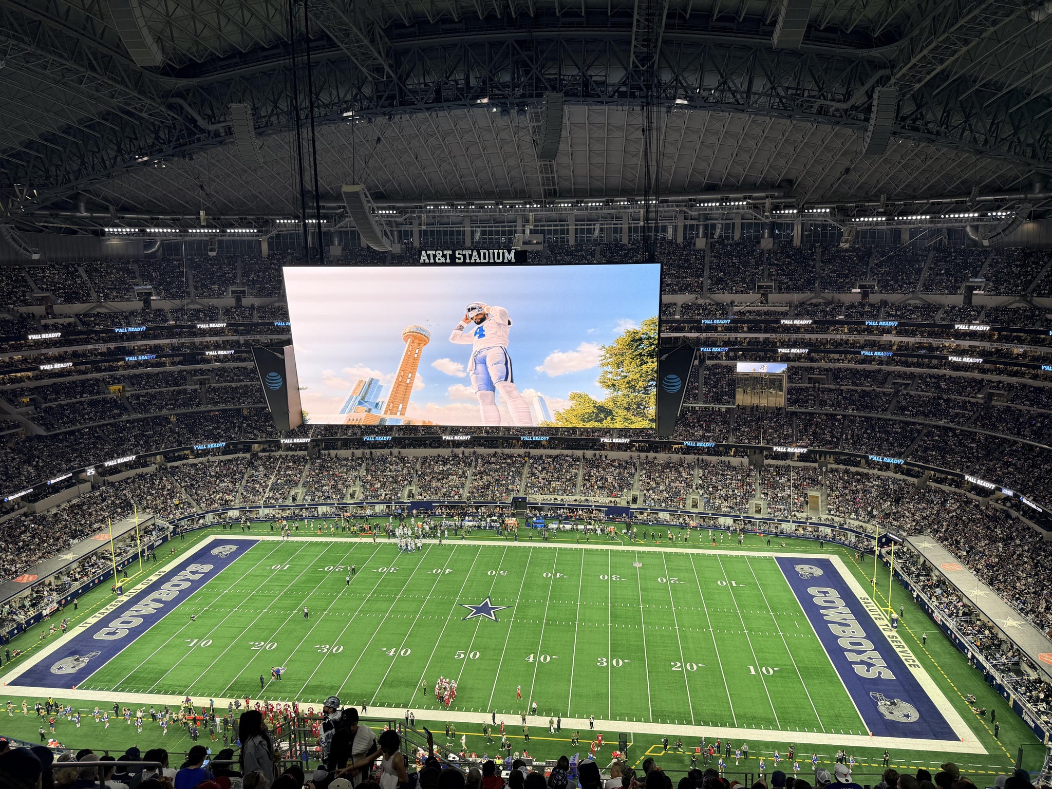 Real Fan View taken from Section 441 at AT&T Stadium by Dennis E