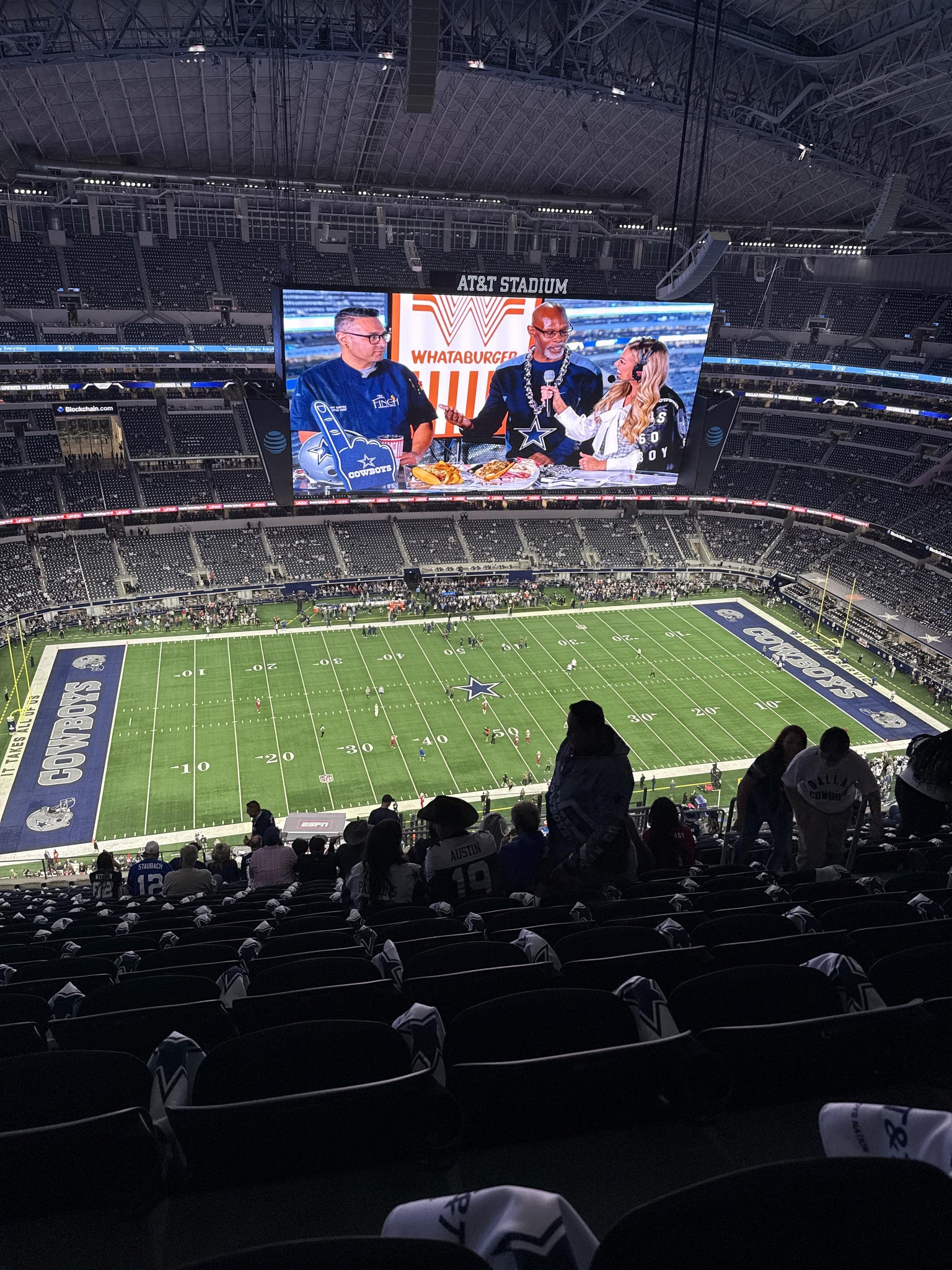 Real Fan View taken from Section 445 at AT&T Stadium by Mark T