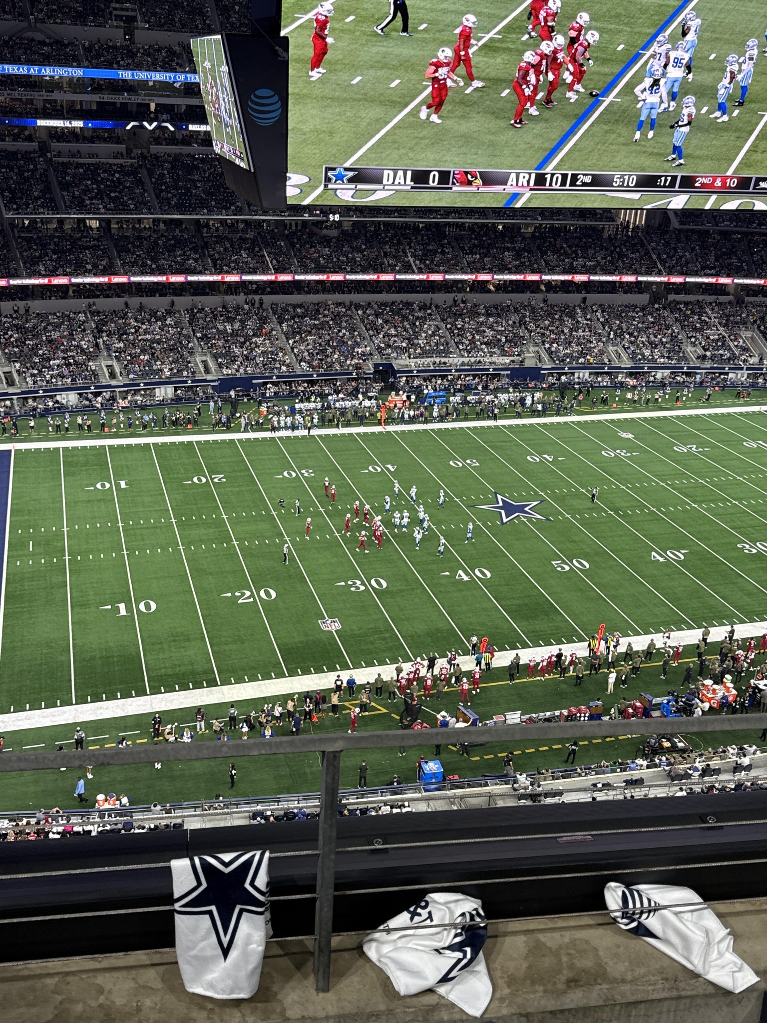 Real Fan View taken from Section 446 at AT&T Stadium by George K
