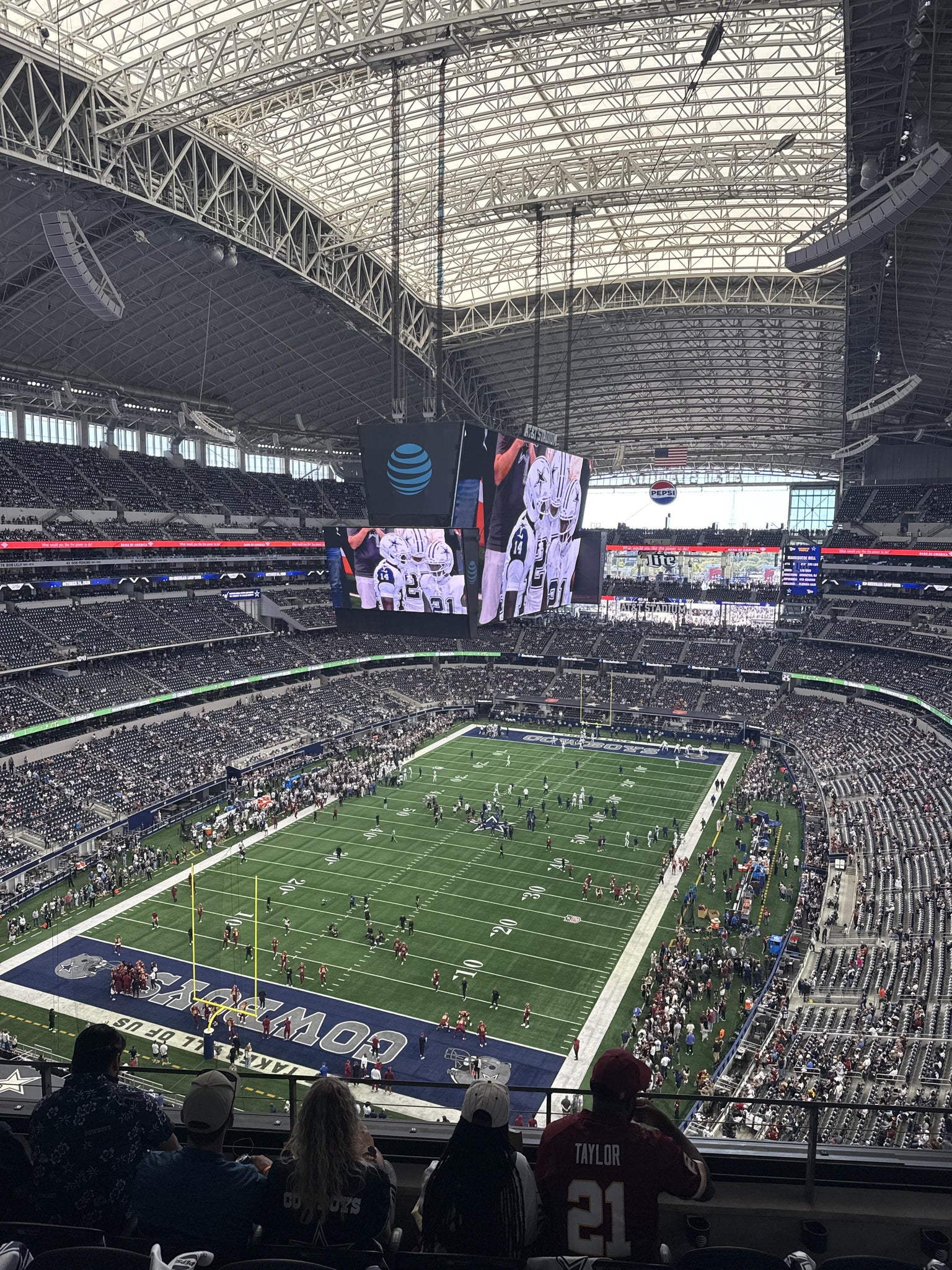 Real Fan View taken from Section 454 at AT&T Stadium by Brian T