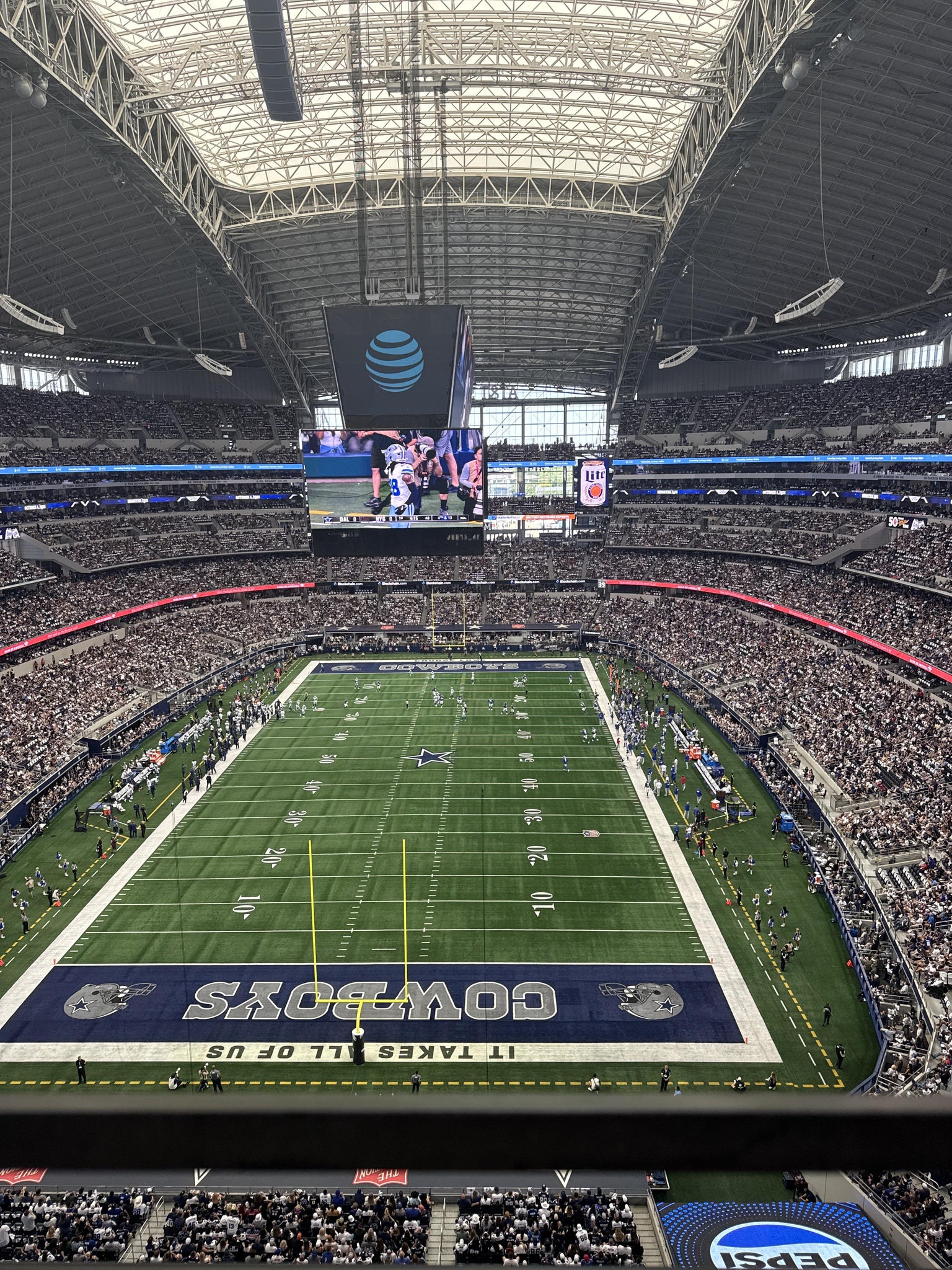 Real Fan View taken from Section 457 at AT&T Stadium by Kara P