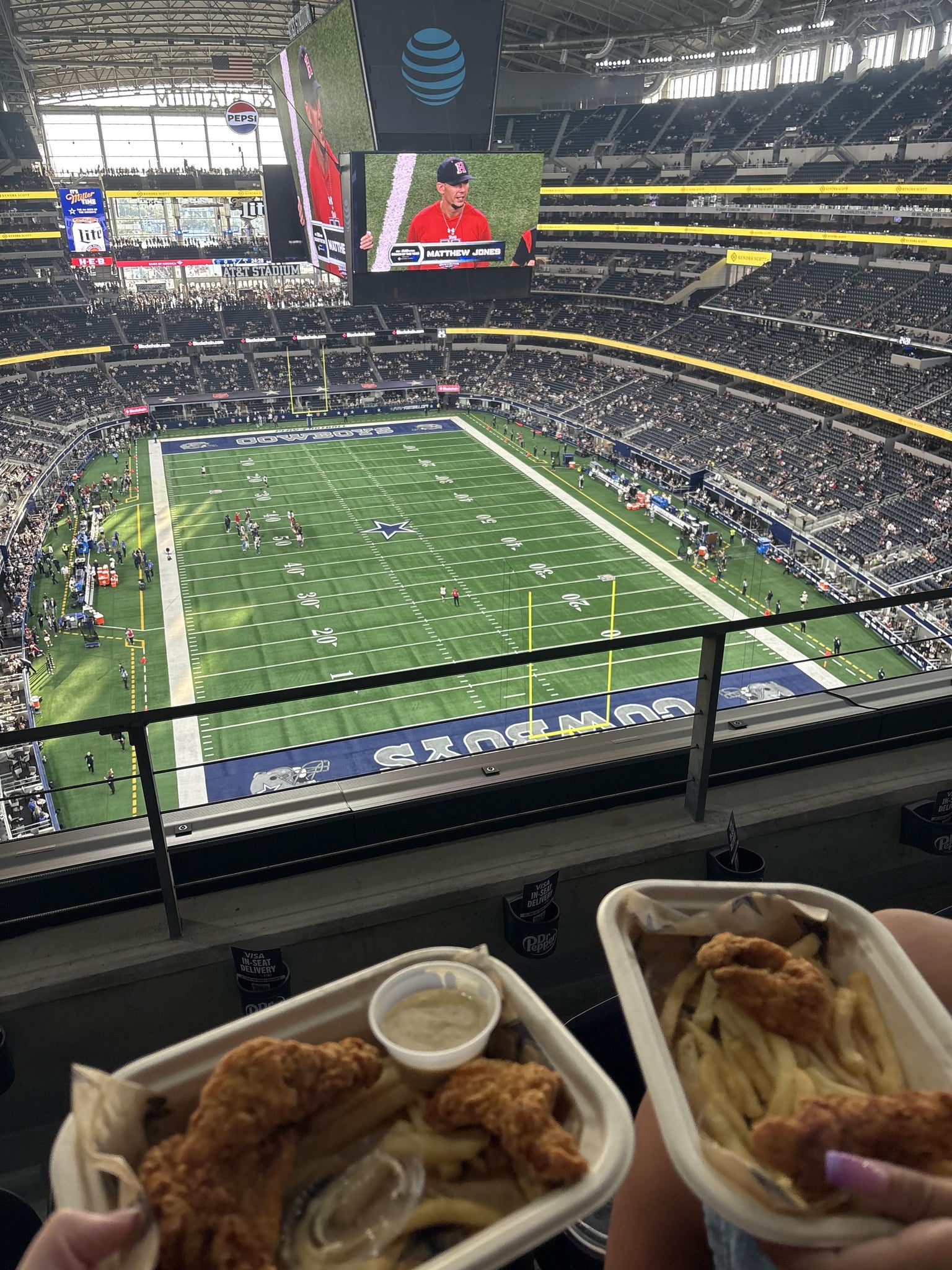 Real Fan View taken from Section 460 at AT&T Stadium by Maya W