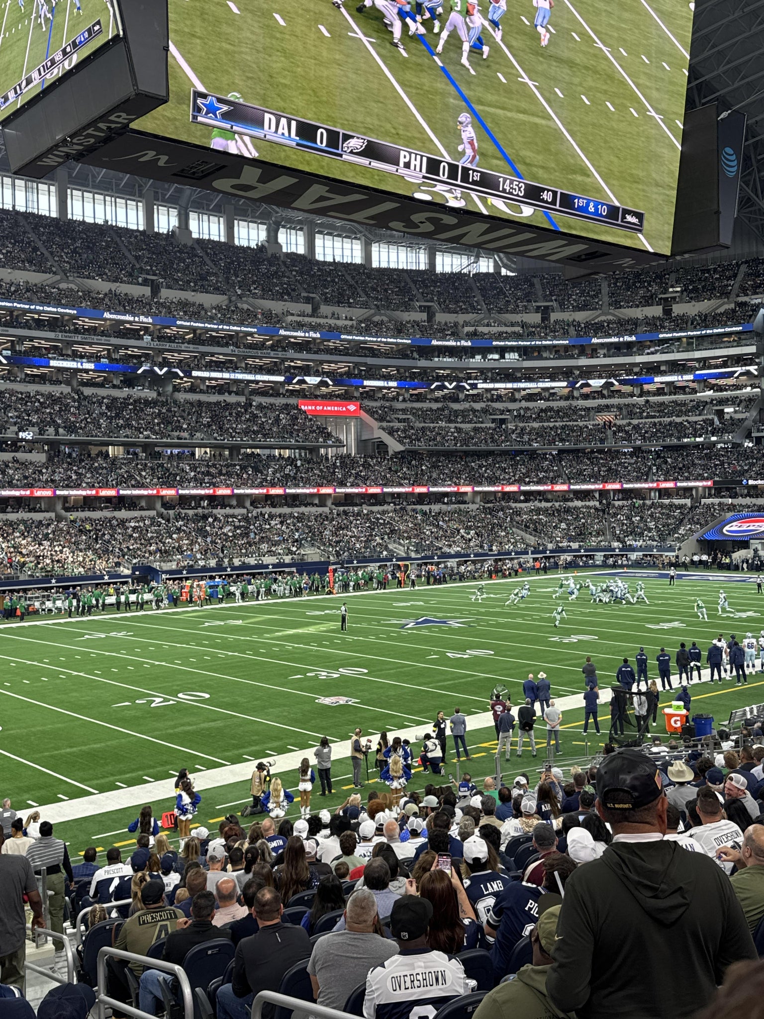 Real Fan View taken from Section C 115 at AT&T Stadium by Joseph L