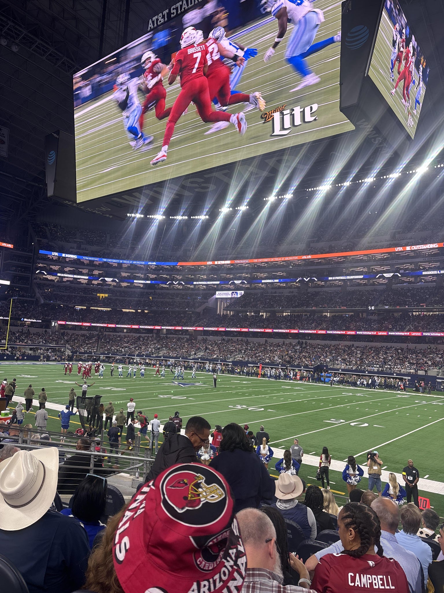 Real Fan View taken from Section C 132 at AT&T Stadium by Renil P