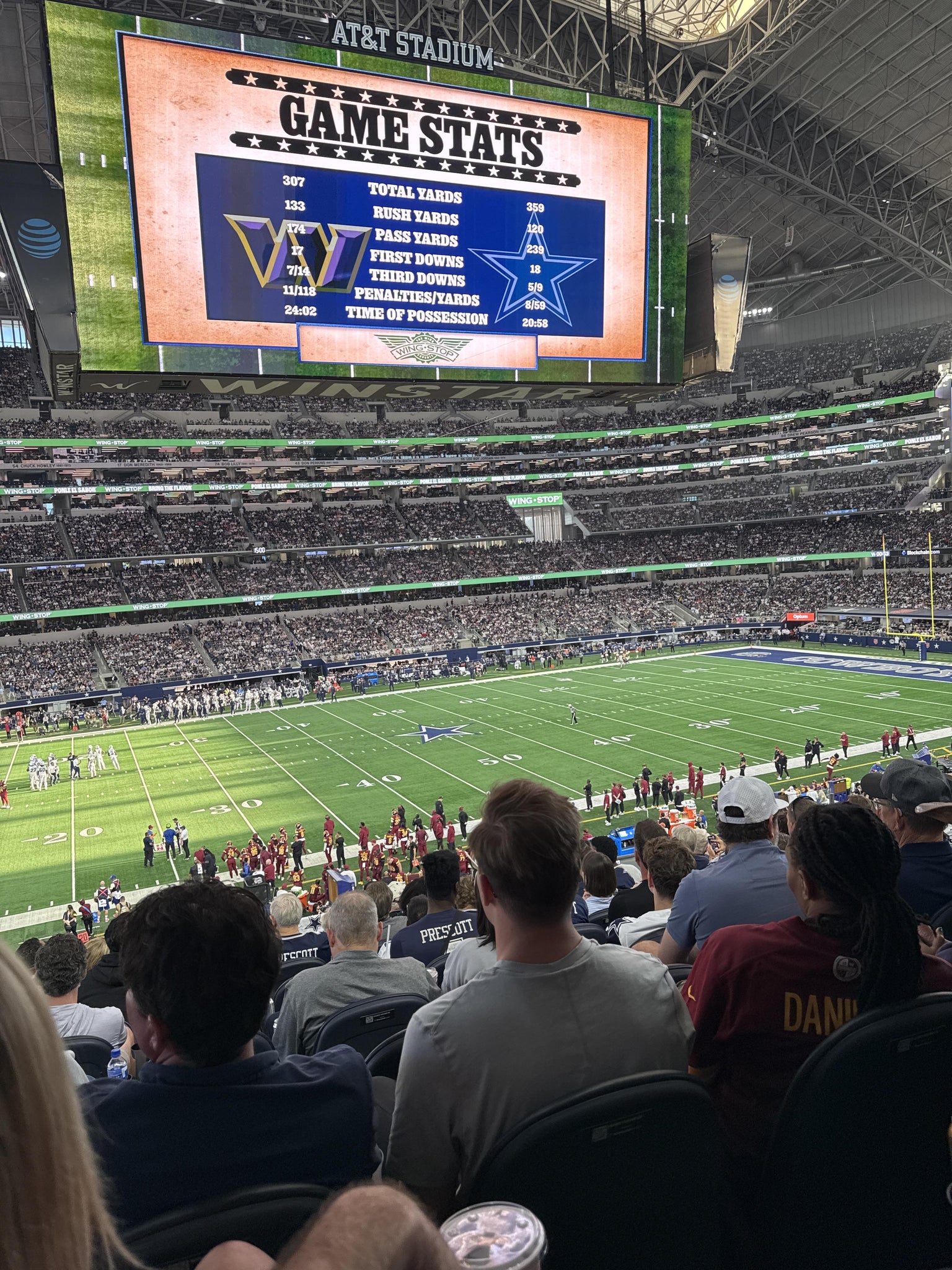 Real Fan View taken from Section C 237 at AT&T Stadium by Daryn E