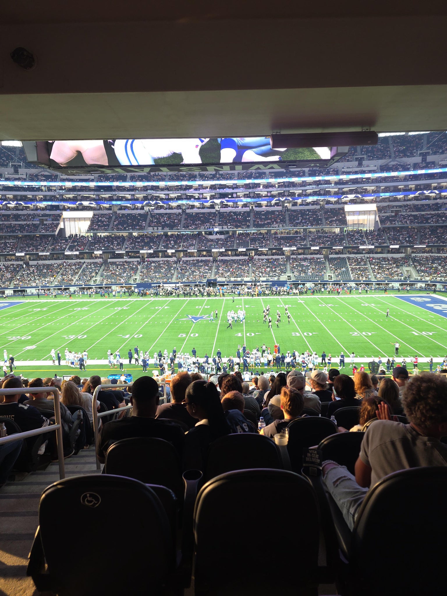 Real Fan View taken from Founders Club C 210 at AT&T Stadium by John M