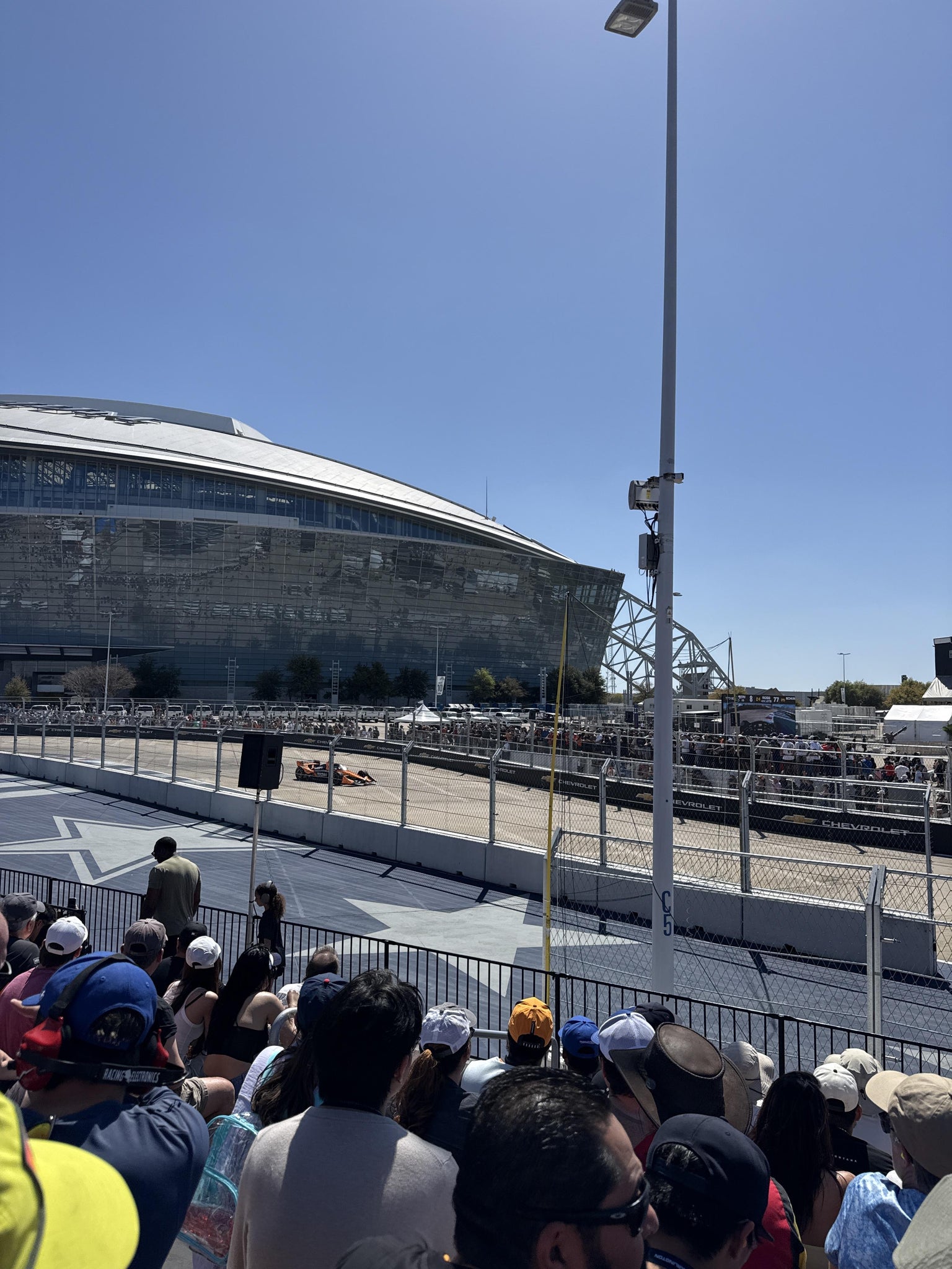 Real Fan View taken from Horseshoe Grandstand 3 Section D at AT&T Stadium by Brenda R