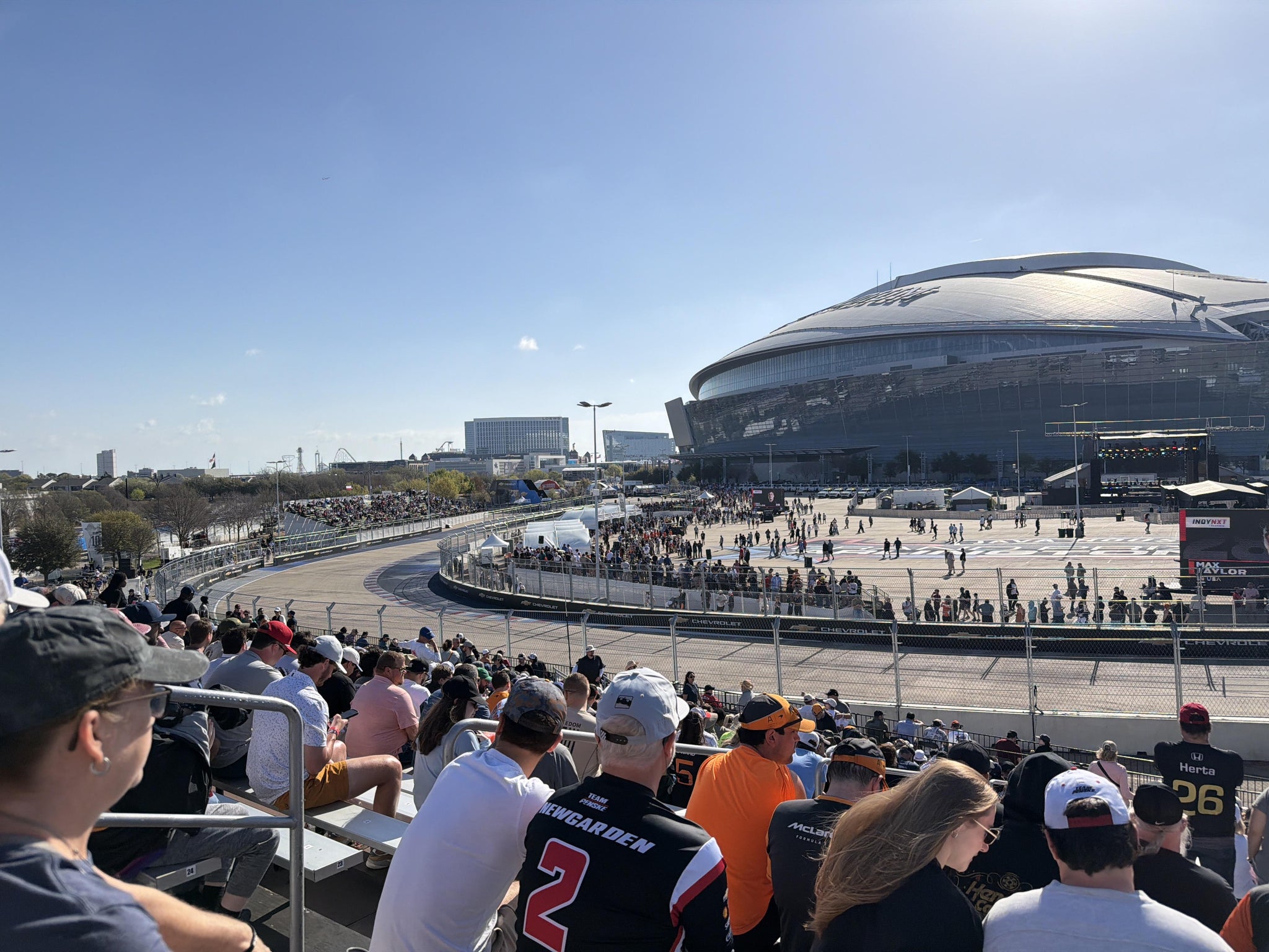 Real Fan View taken from Horseshoe Grandstand 4 Section A at AT&T Stadium by Dustin S