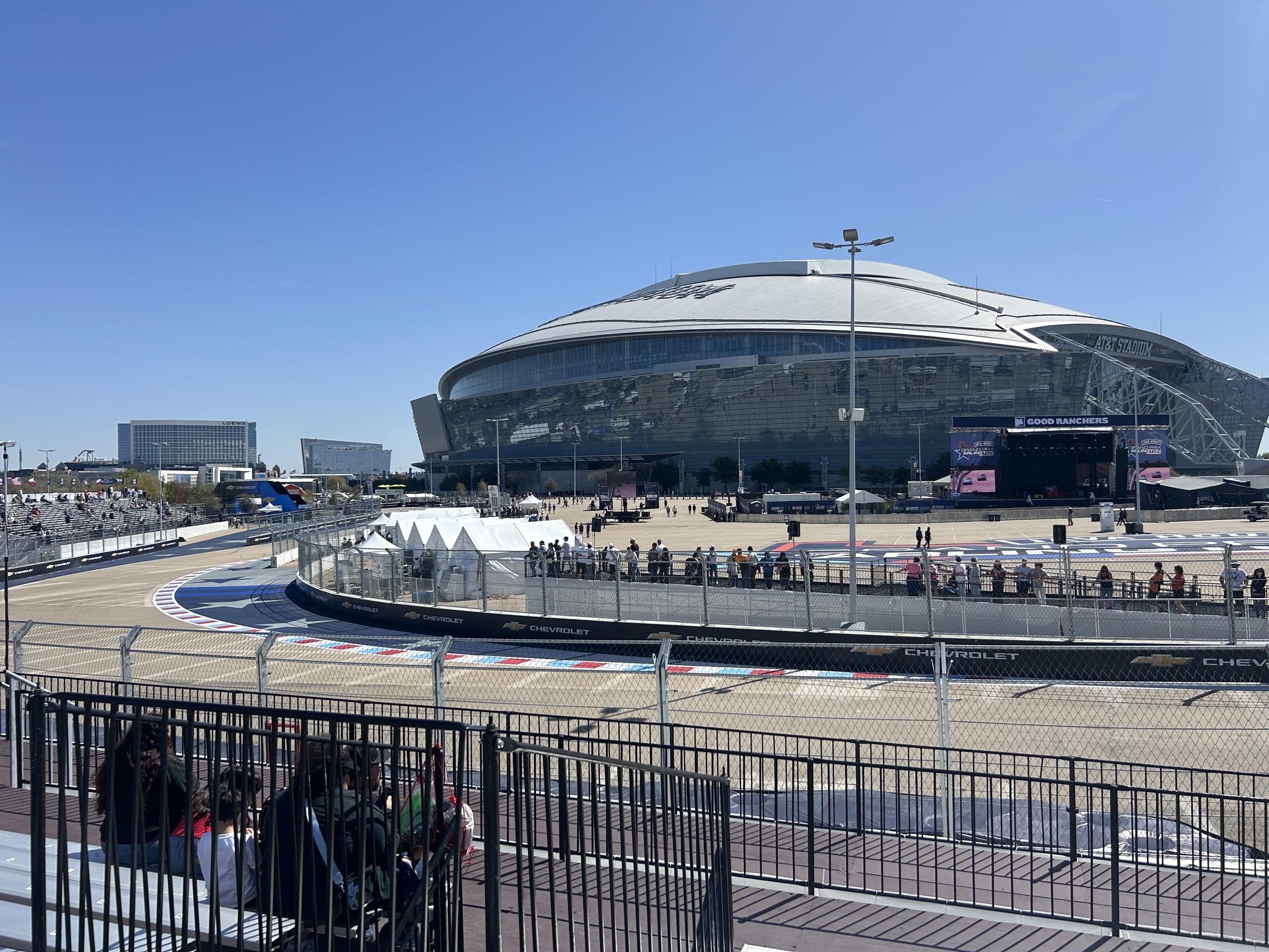Real Fan View taken from Horseshoe Grandstand 4 Section D at AT&T Stadium by Chad W