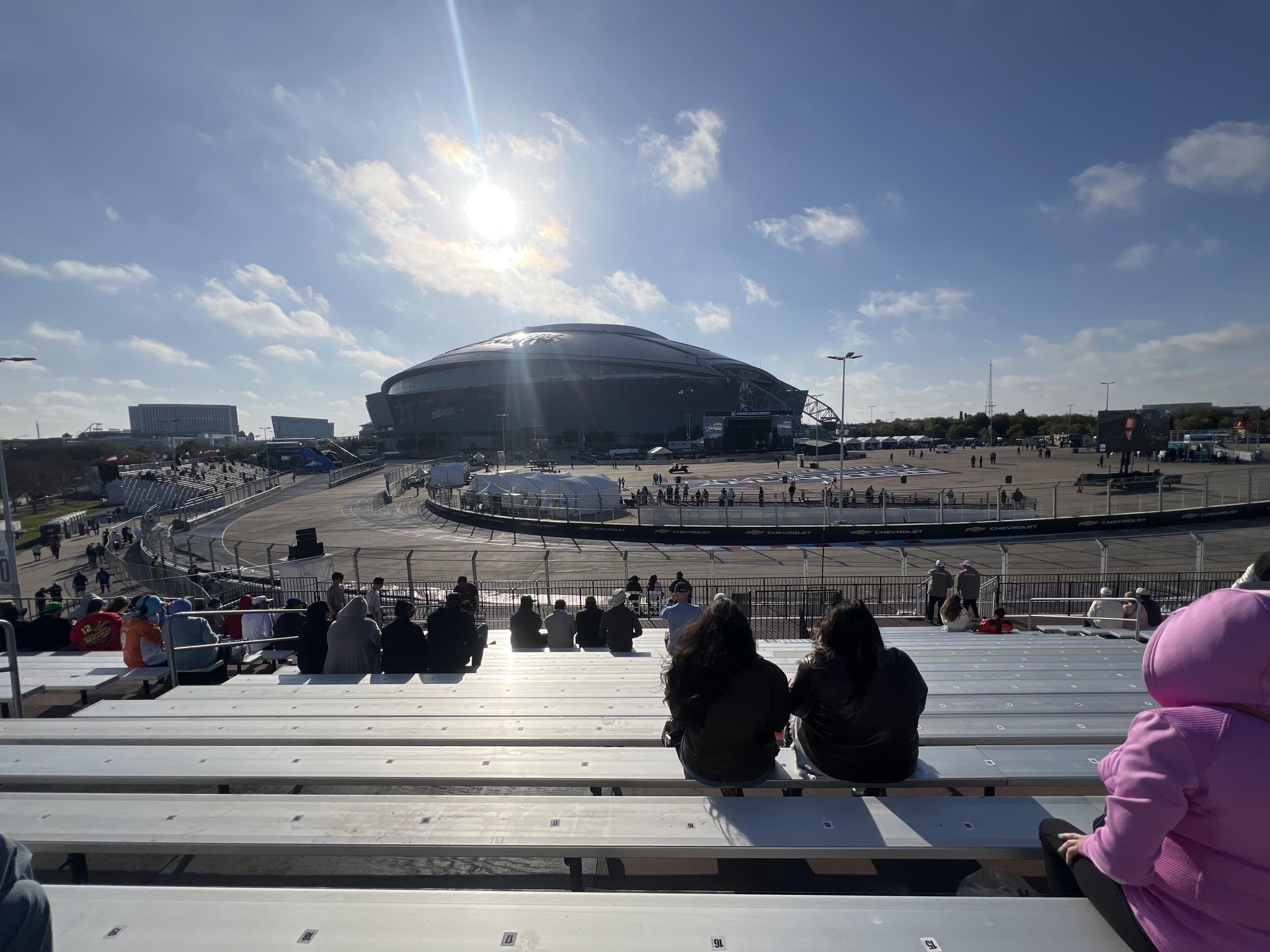 Real Fan View taken from Horseshoe Grandstand 4 Section E at AT&T Stadium by Marcelo S