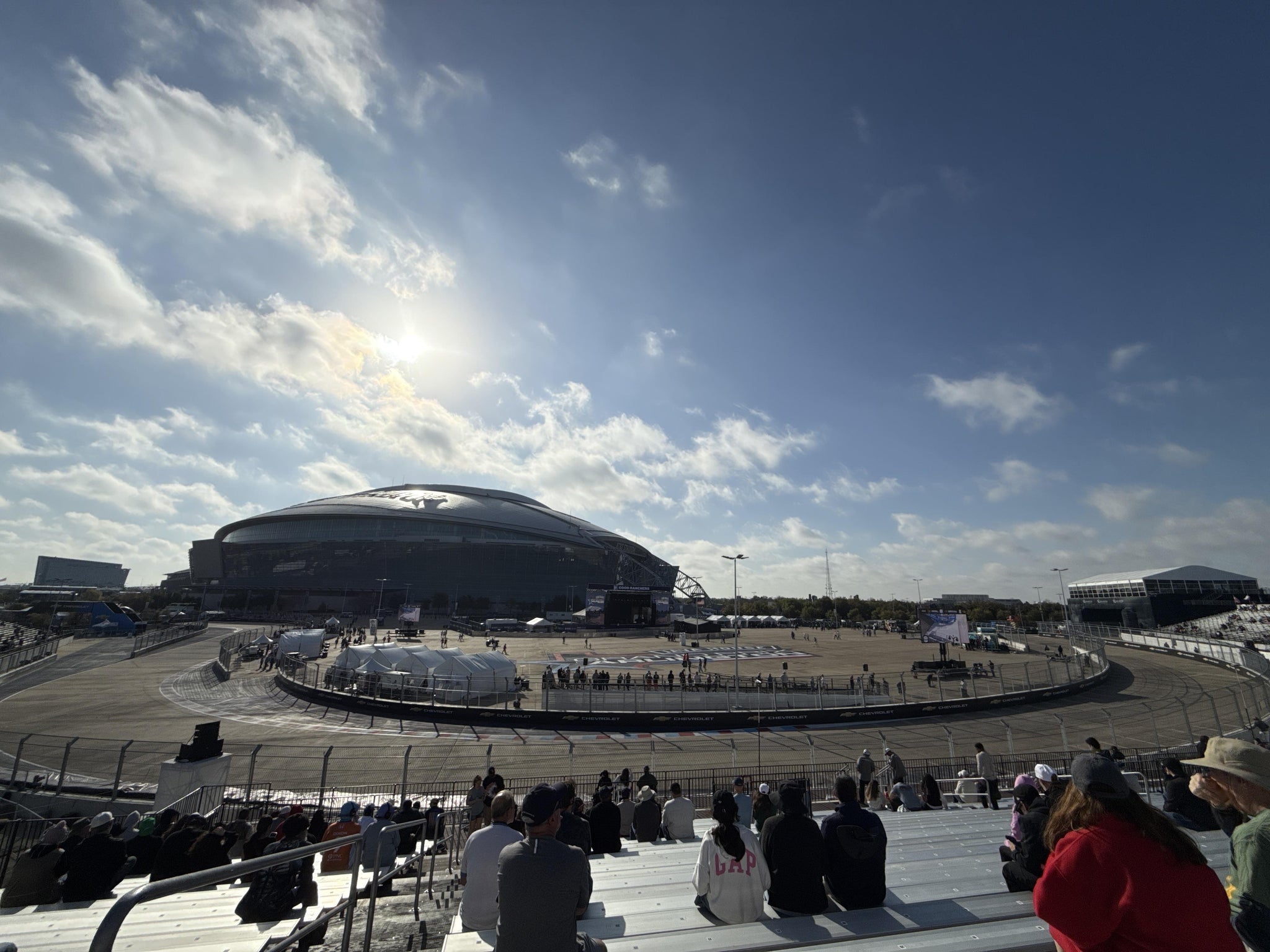 Real Fan View taken from Horseshoe Grandstand 4 Section E at AT&T Stadium by Alyssa G