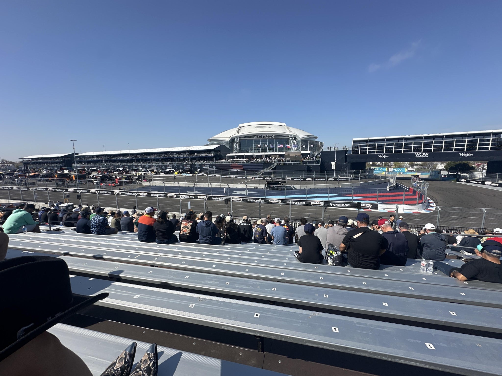 Real Fan View taken from PIT Lane Grandstand 1 Section C at AT&T Stadium by Noelle B
