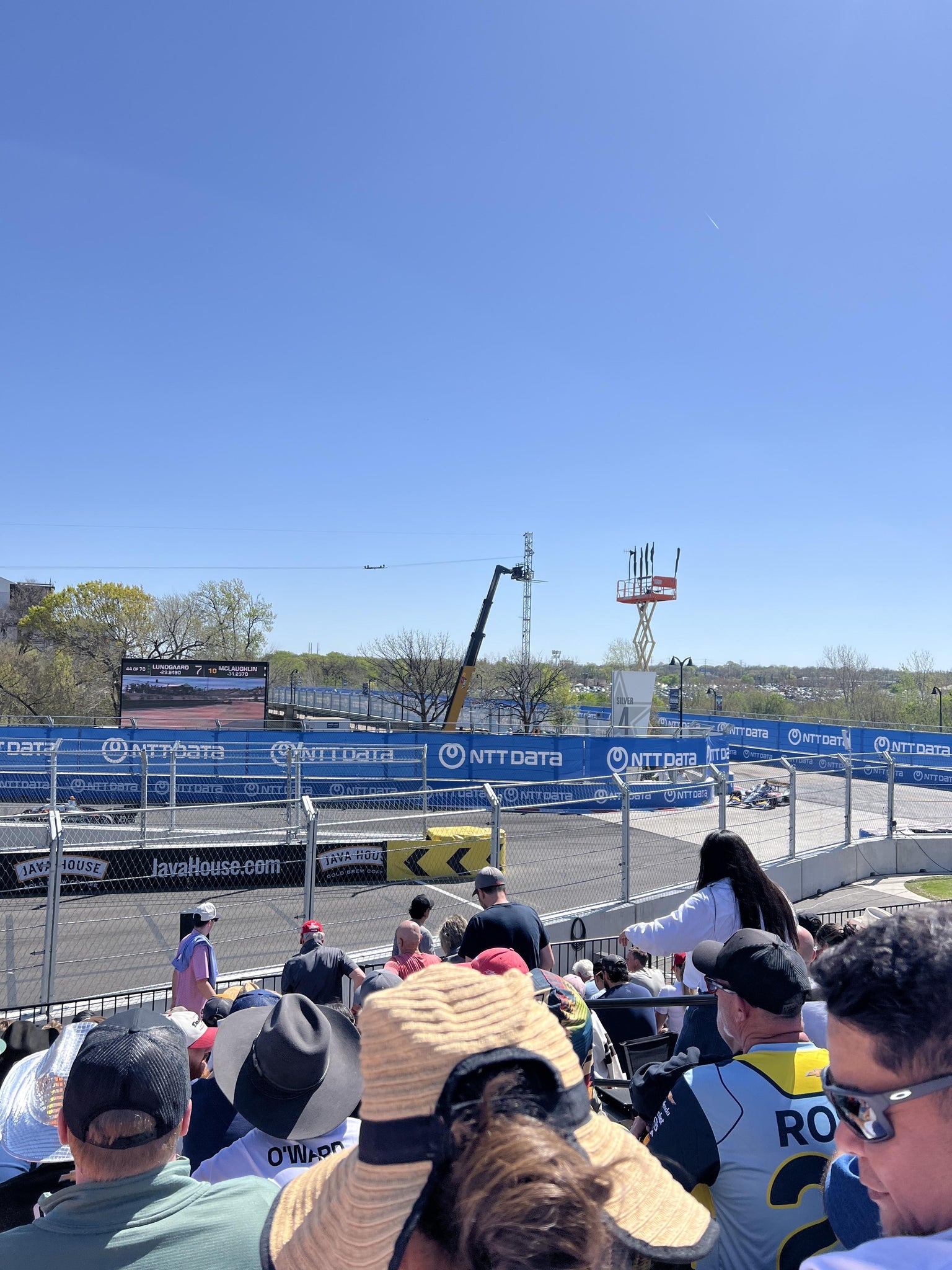 Real Fan View taken from PIT Lane Grandstand 2 Section C at AT&T Stadium by Isis H