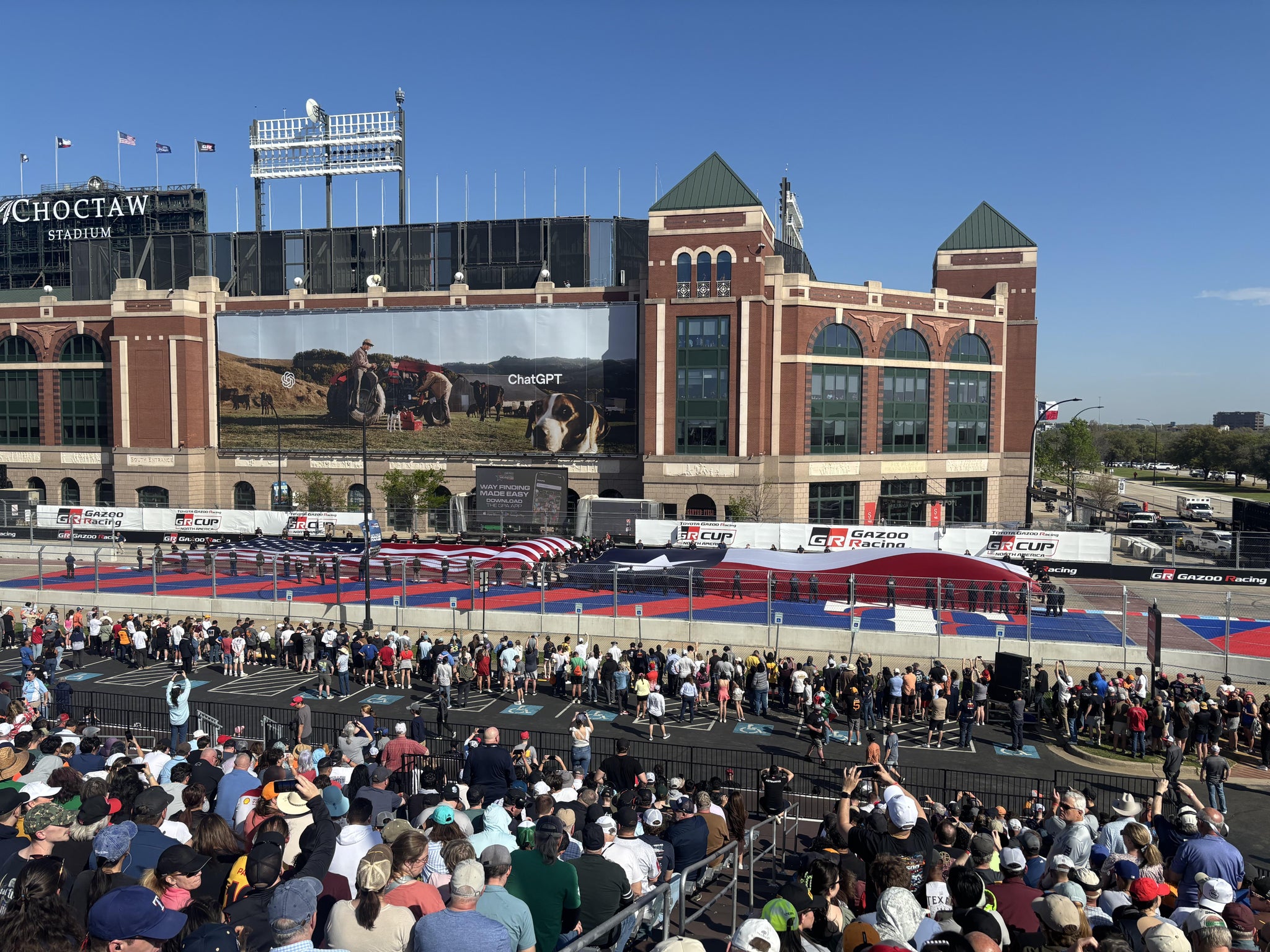 Real Fan View taken from Speed Trap Grandstand 8 Section A at AT&T Stadium by Casey S