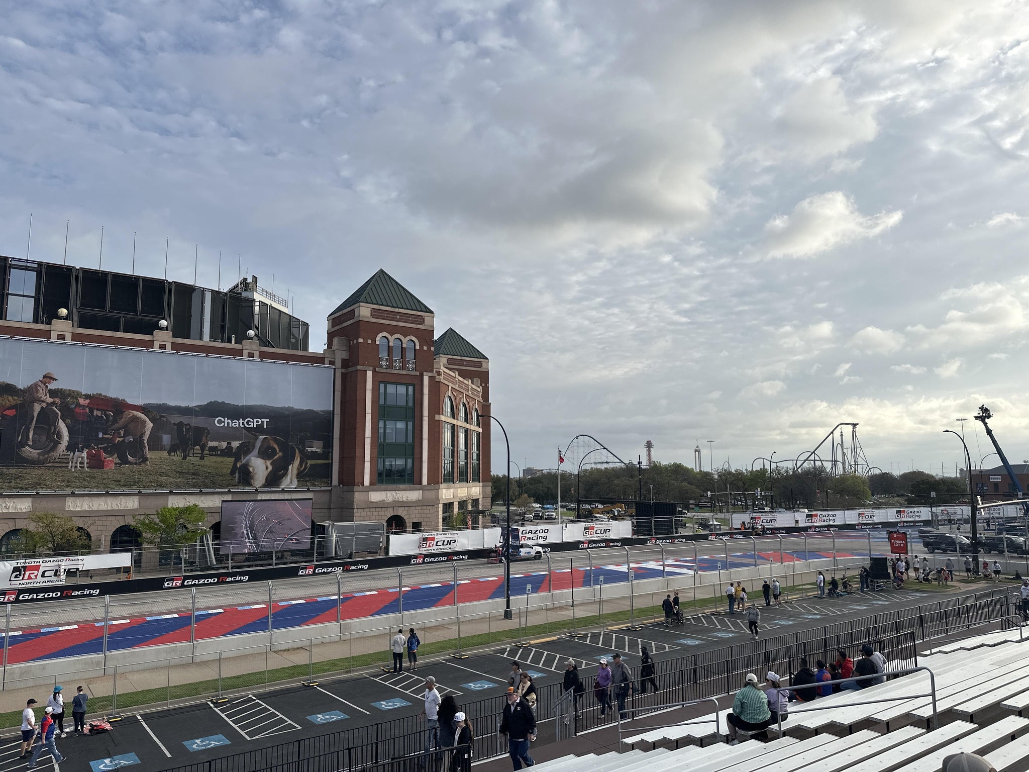 Real Fan View taken from Speed Trap Grandstand 8 Section E at AT&T Stadium by Heath R