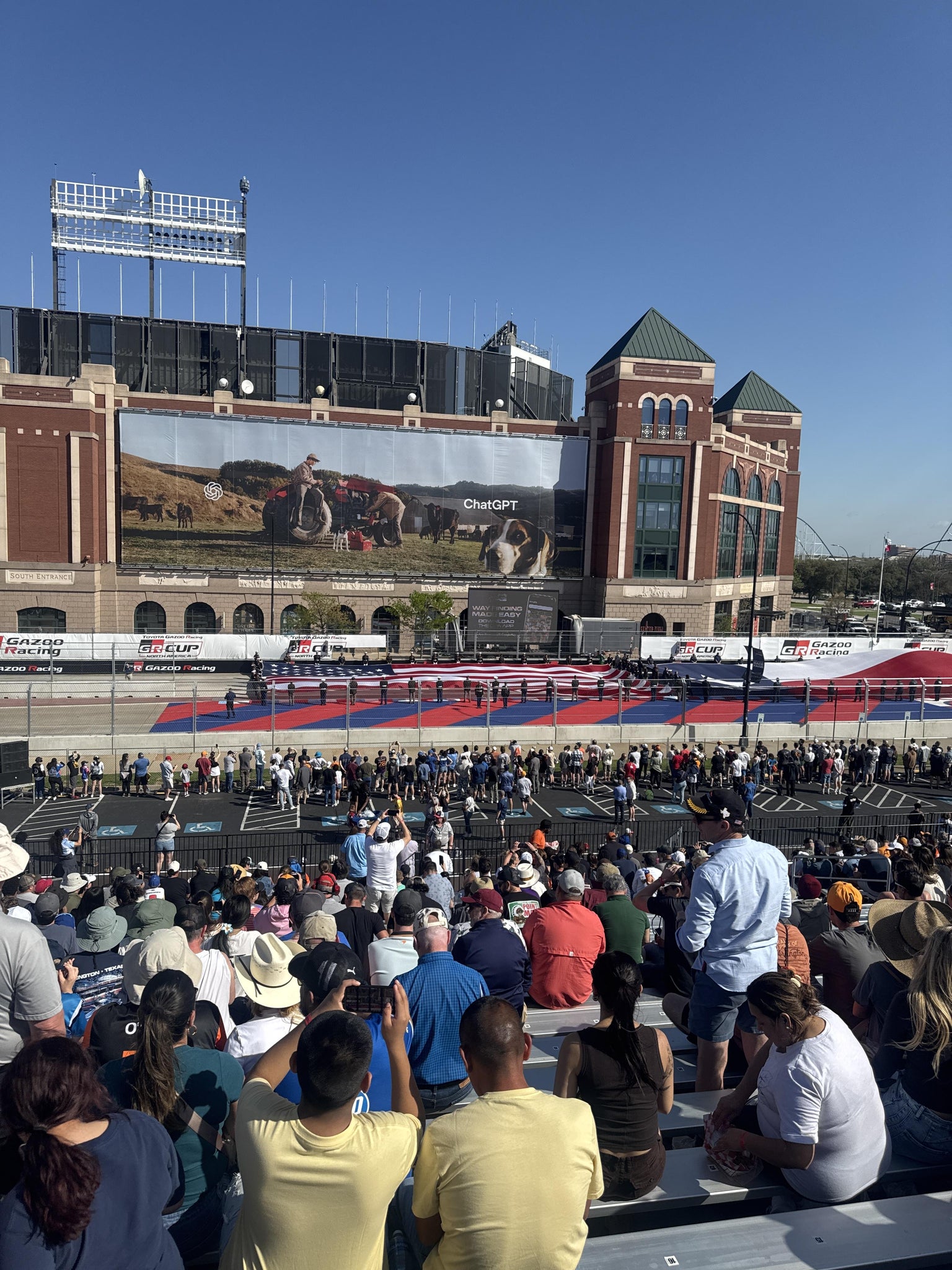 Real Fan View taken from Speed Trap Grandstand 8 Section E at AT&T Stadium by Ron P